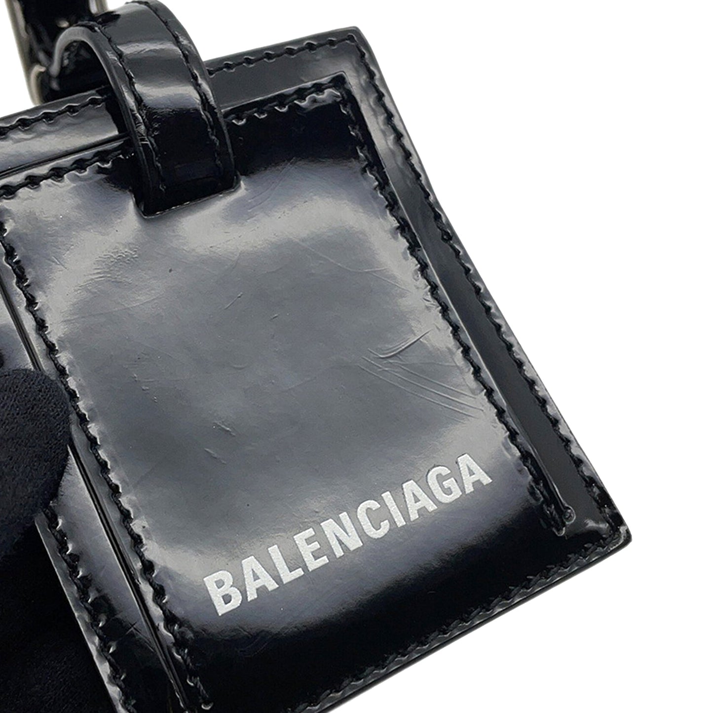 Balenciaga Faux Leather Bistro Basket Bag XXS