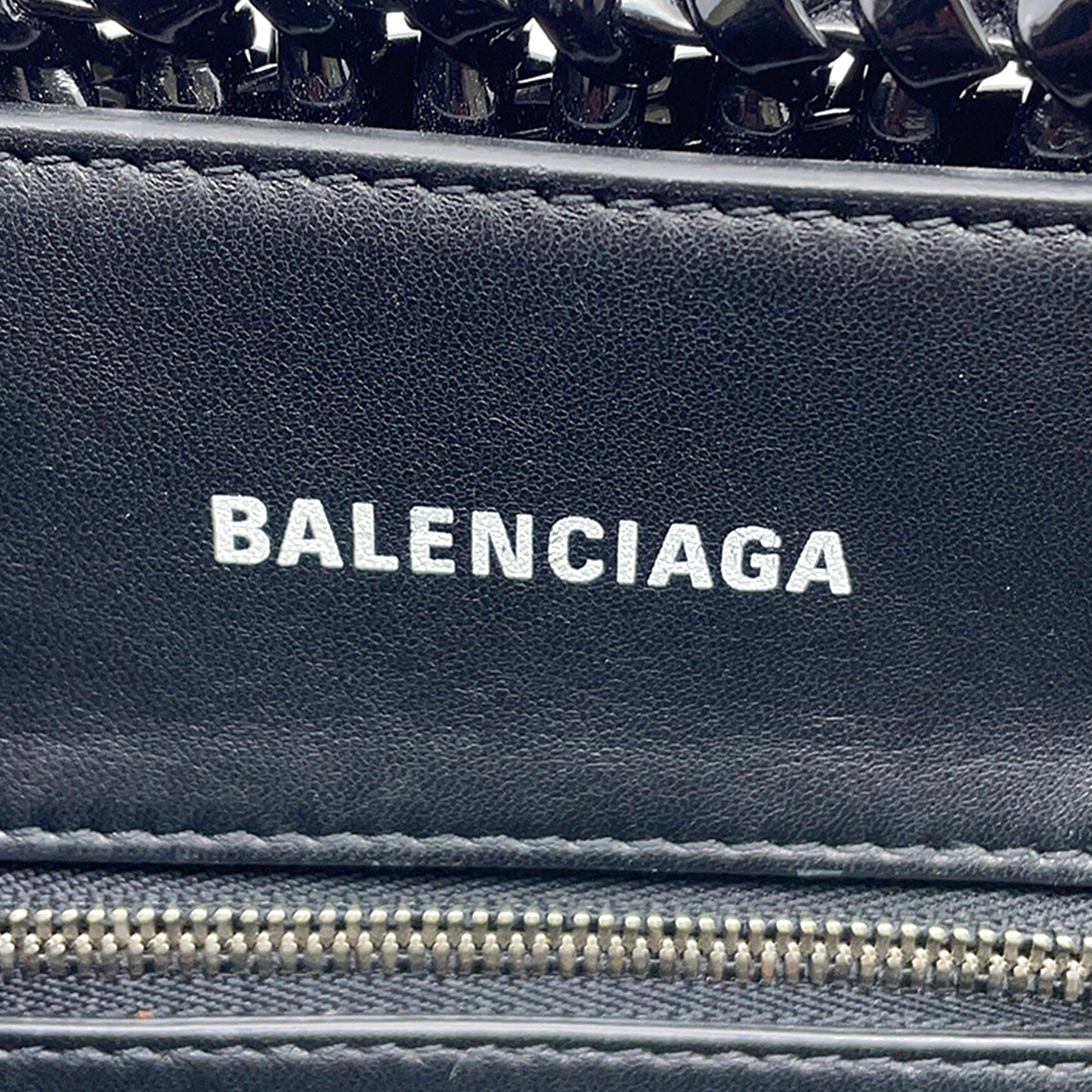 Balenciaga Faux Leather Bistro Basket Bag XXS