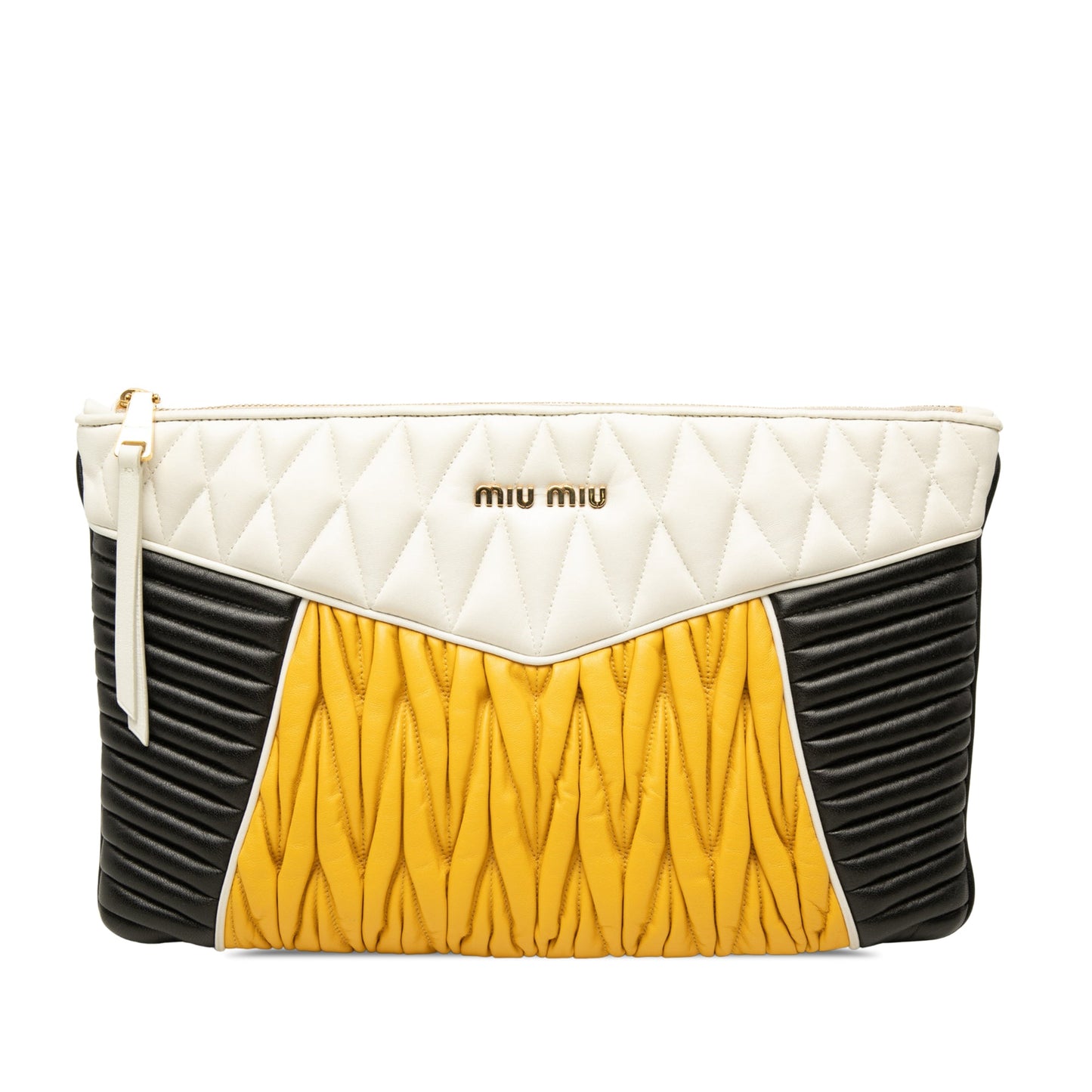 Miu Miu Nappa Biker Clutch