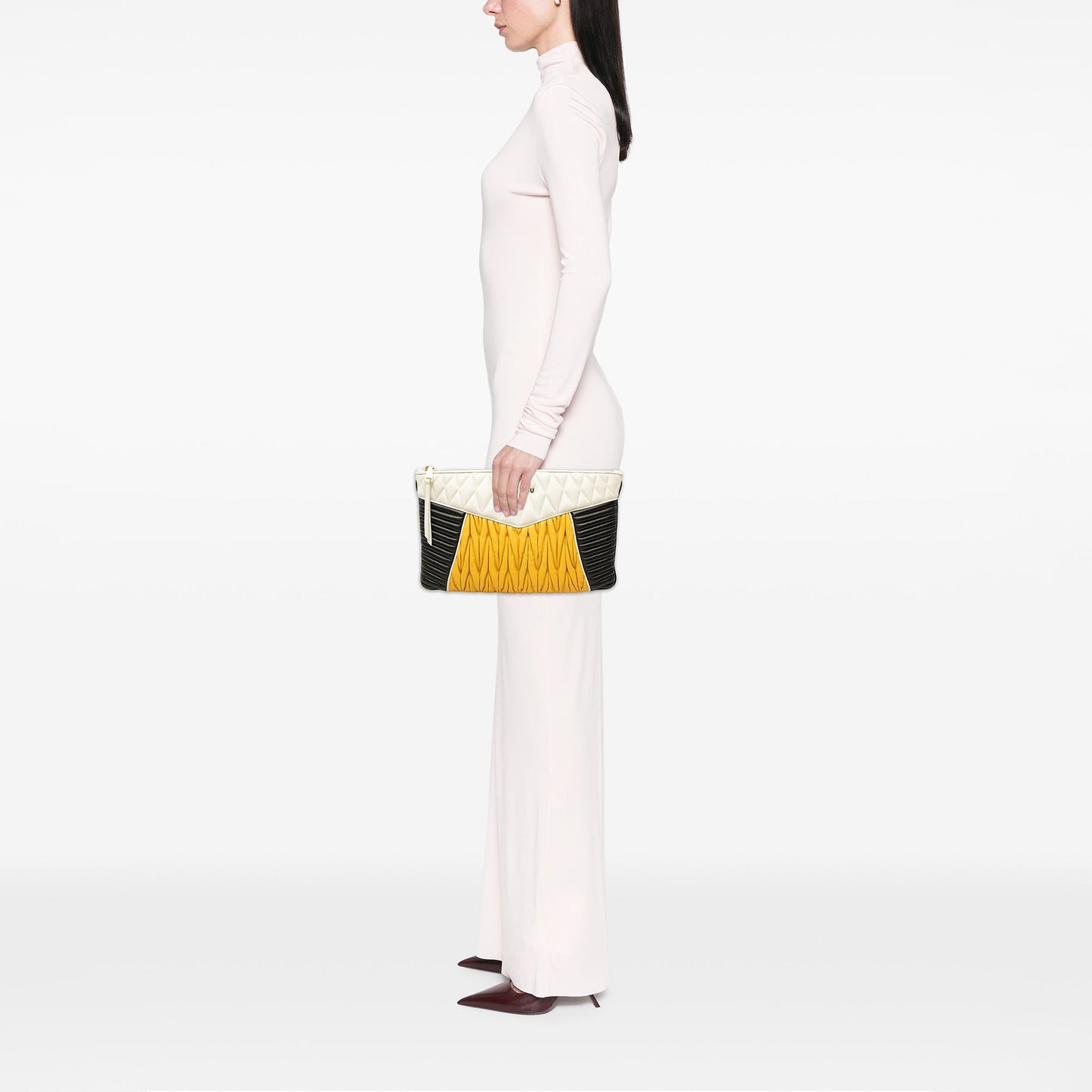 Miu Miu Nappa Biker Clutch