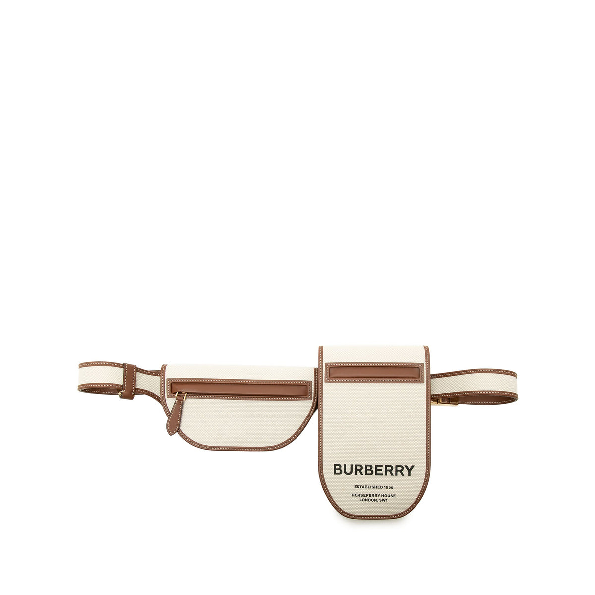 Burberry Canvas Logo 3 in 1 Olympia Belt Bag — Brown