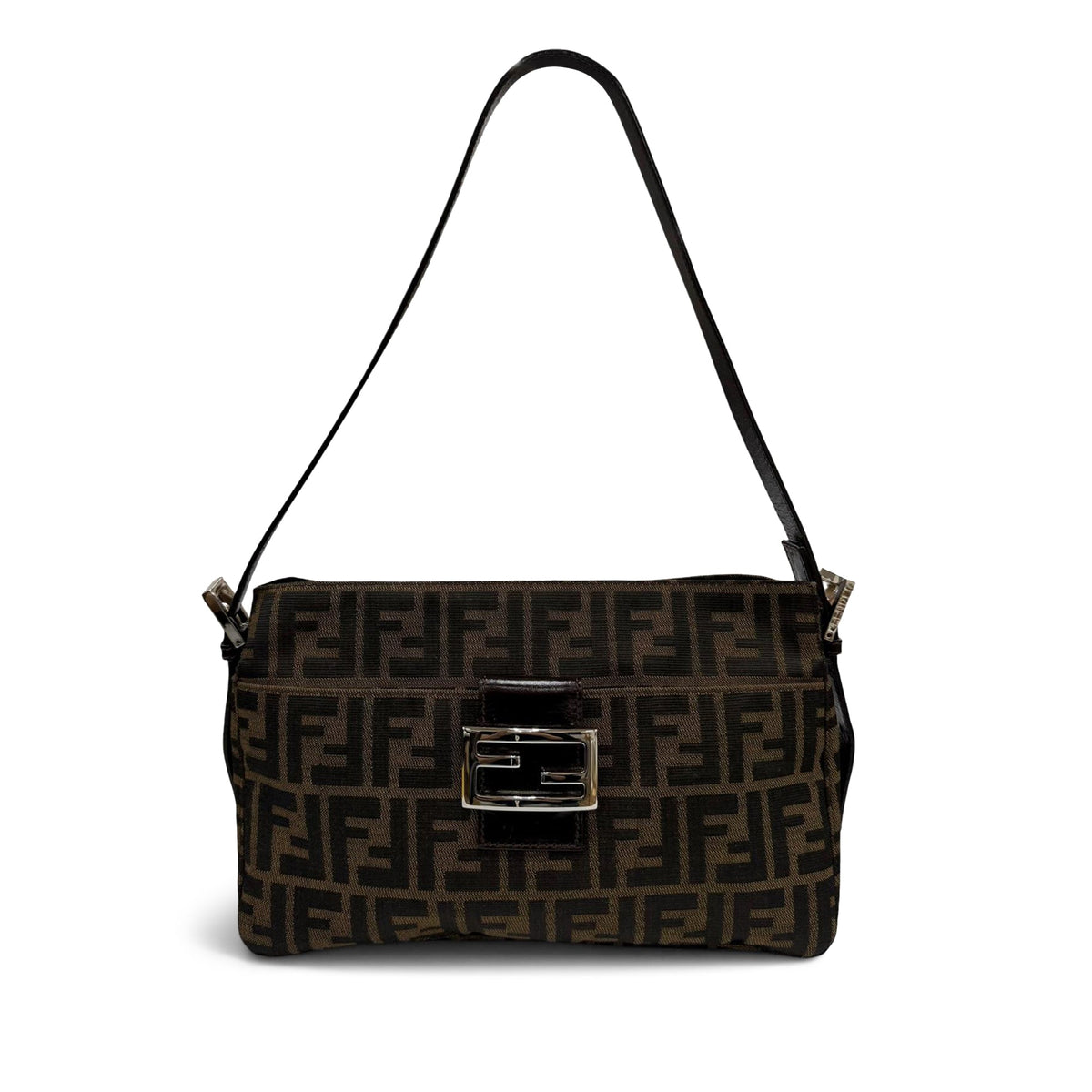 Fendi Zucca Canvas Shoulder Bag
