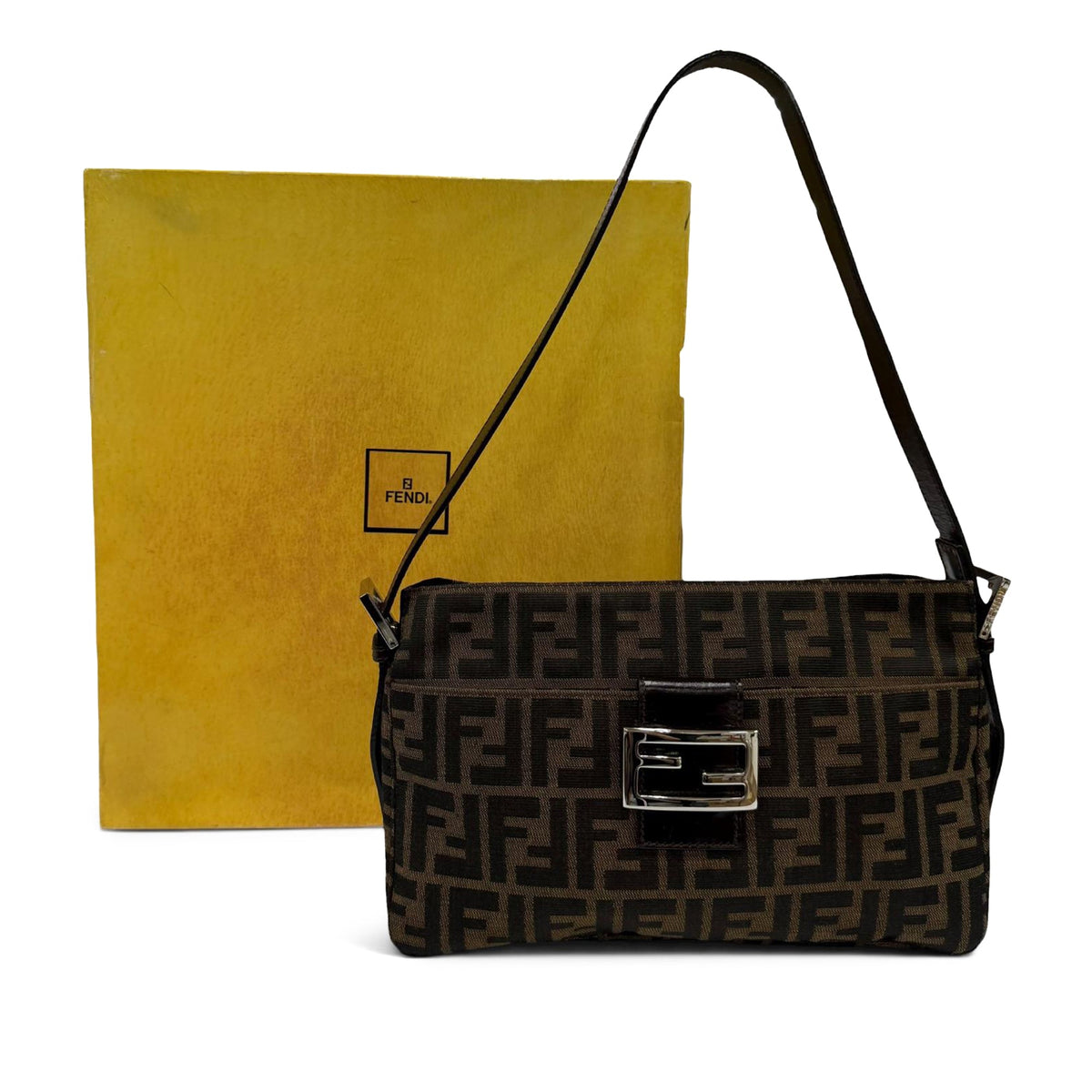 Fendi Zucca Canvas Shoulder Bag
