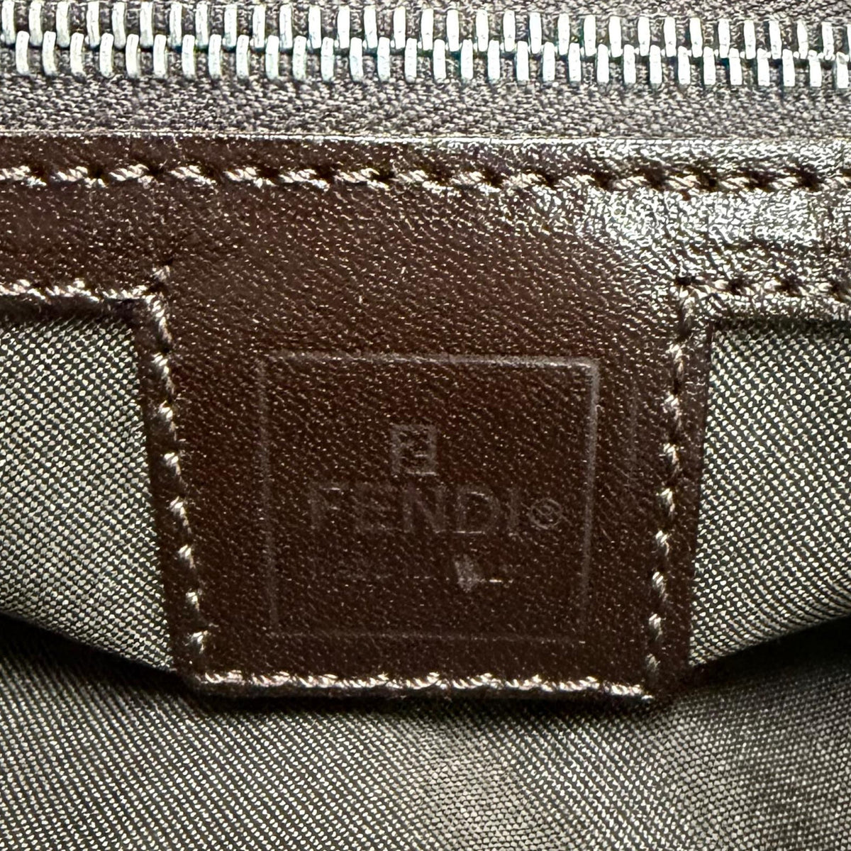 Fendi Zucca Canvas Shoulder Bag