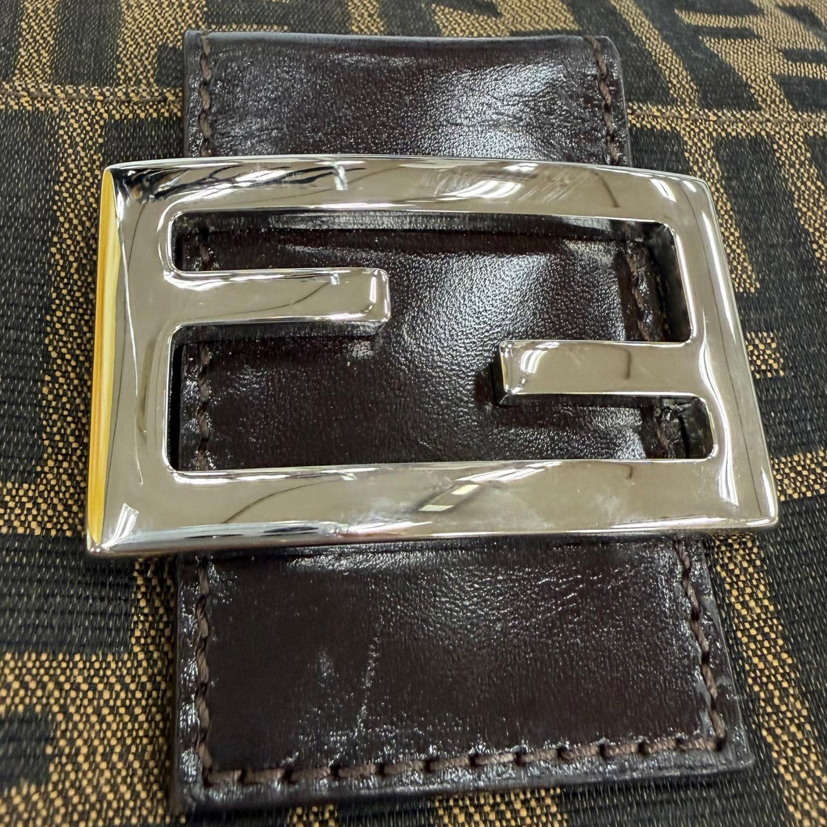 Fendi Zucca Canvas Shoulder Bag