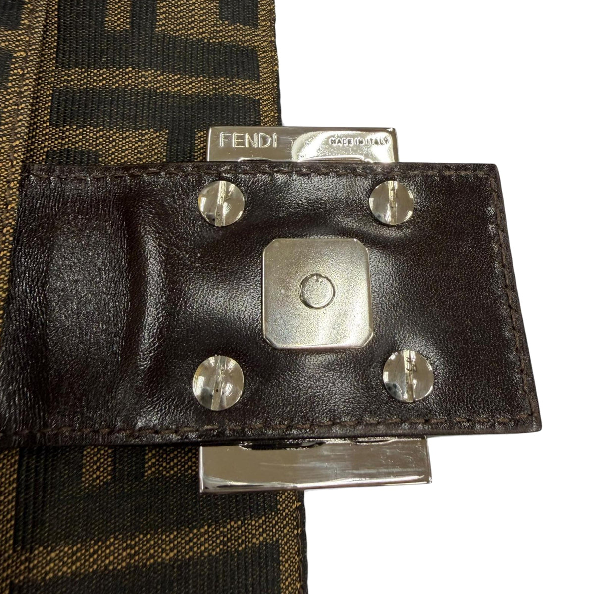 Fendi Zucca Canvas Shoulder Bag