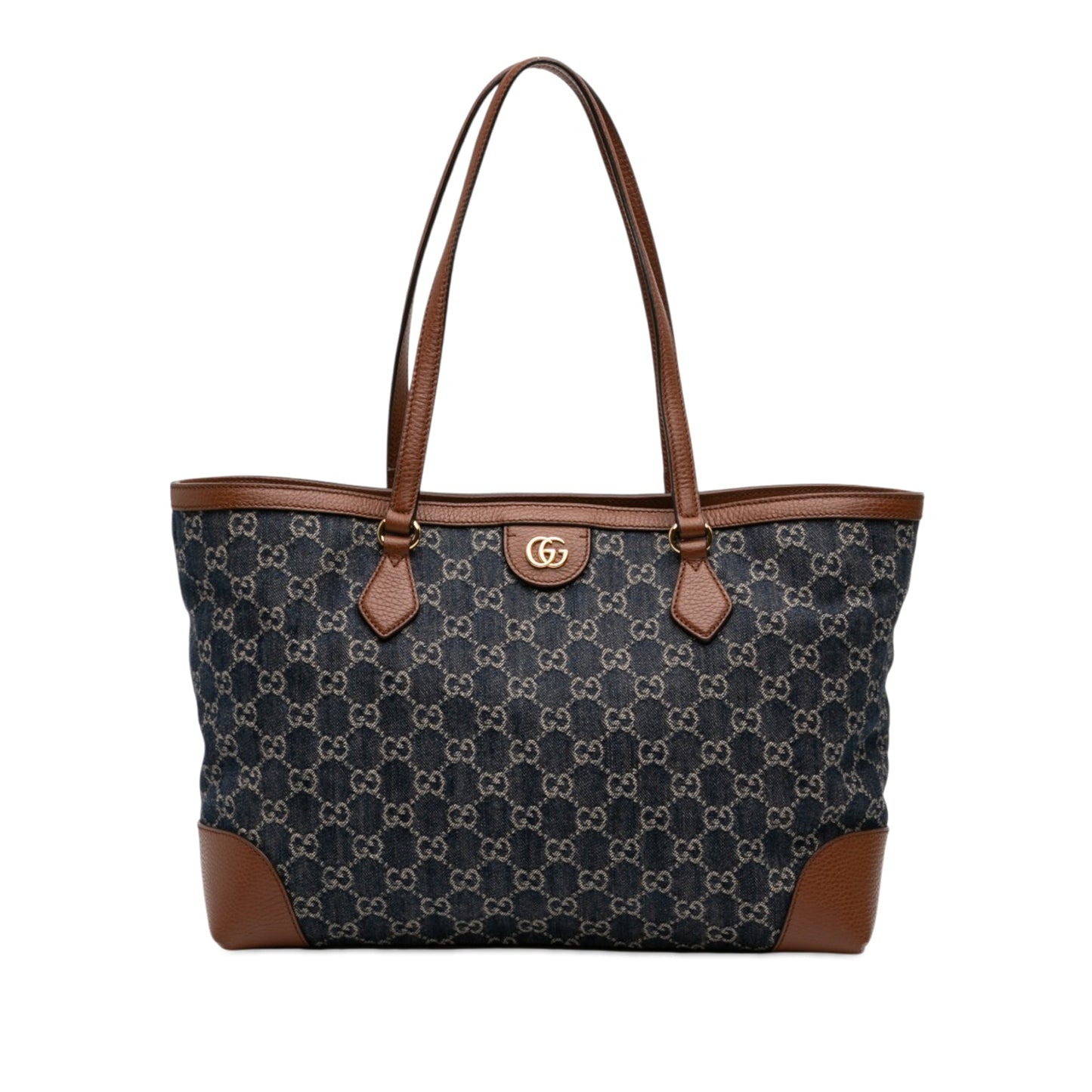 Gucci Medium GG Denim Ophidia Tote