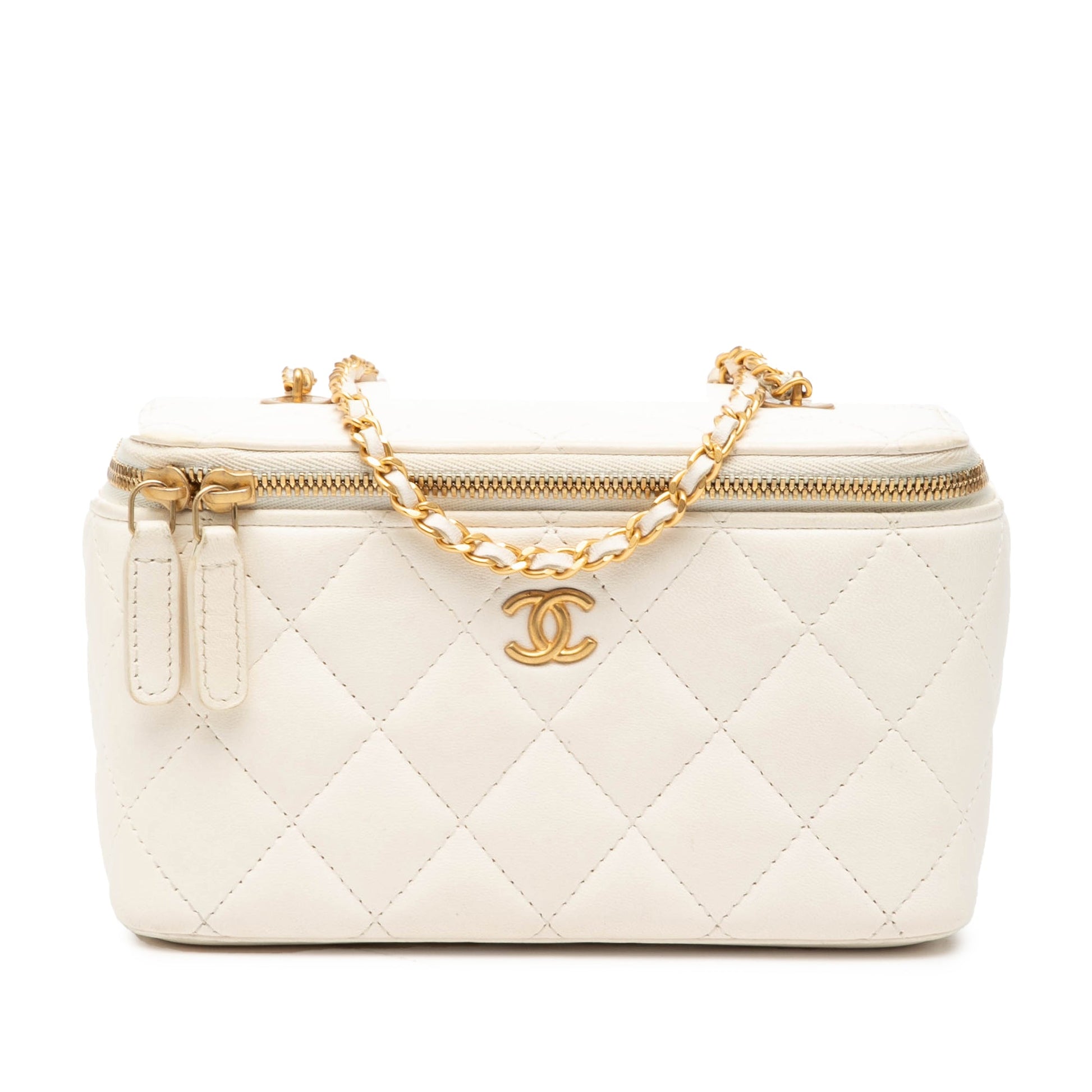 Chanel Small Quilted Lambskin Vanity Case with Chain