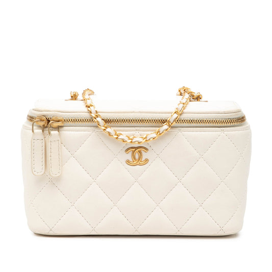 Chanel Small Quilted Lambskin Vanity Case with Chain