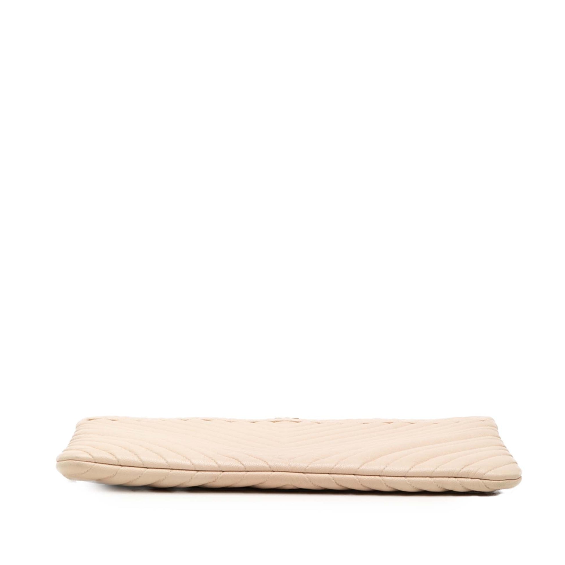 Chanel Large Chevron Caviar O Case Clutch