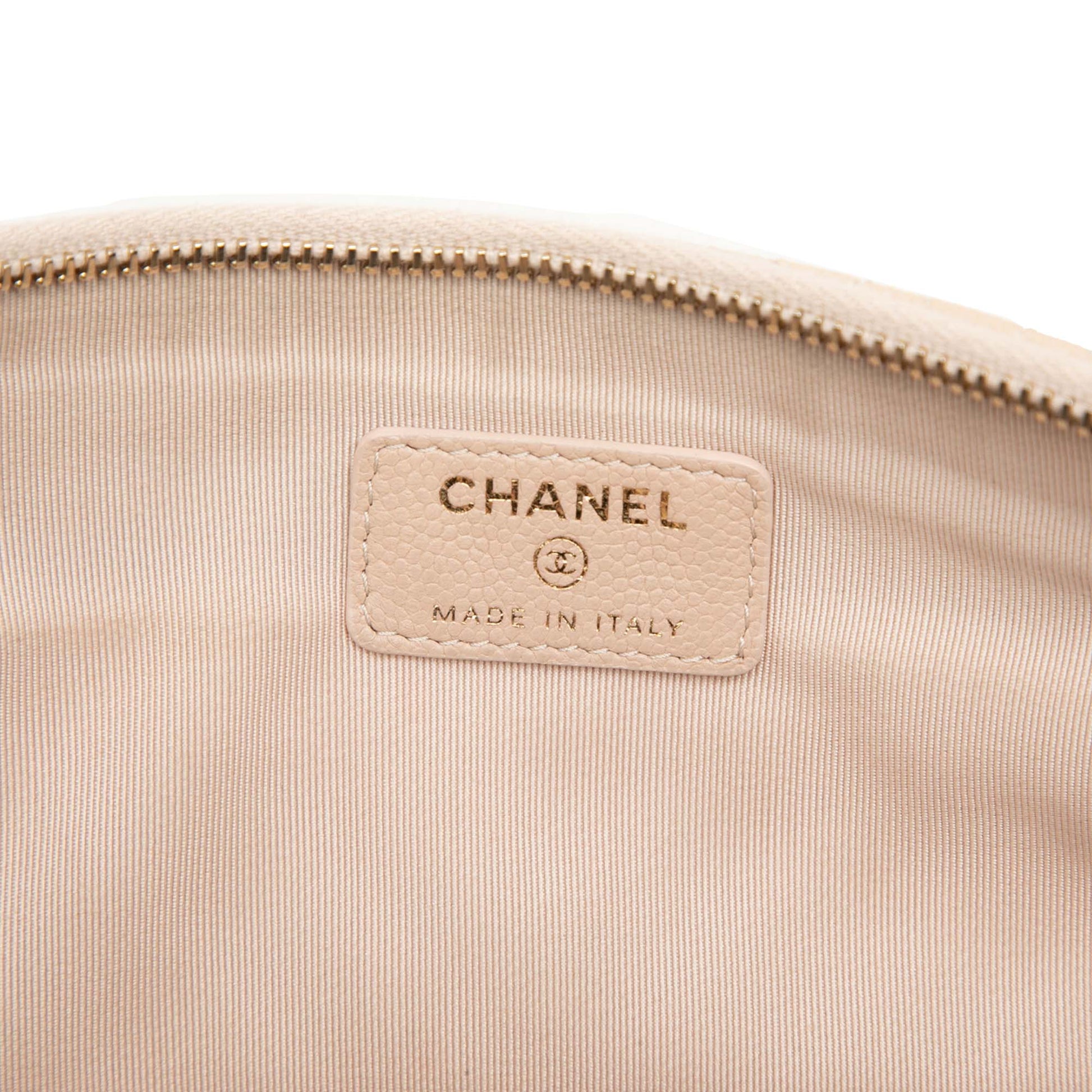 Chanel Large Chevron Caviar O Case Clutch