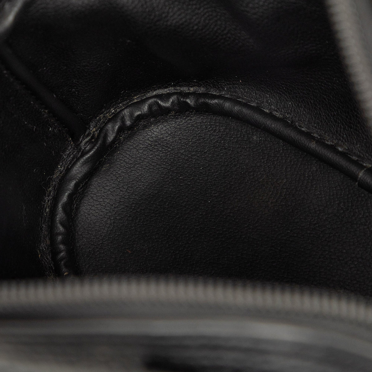 Dior Leather Top Handle Bag — Black