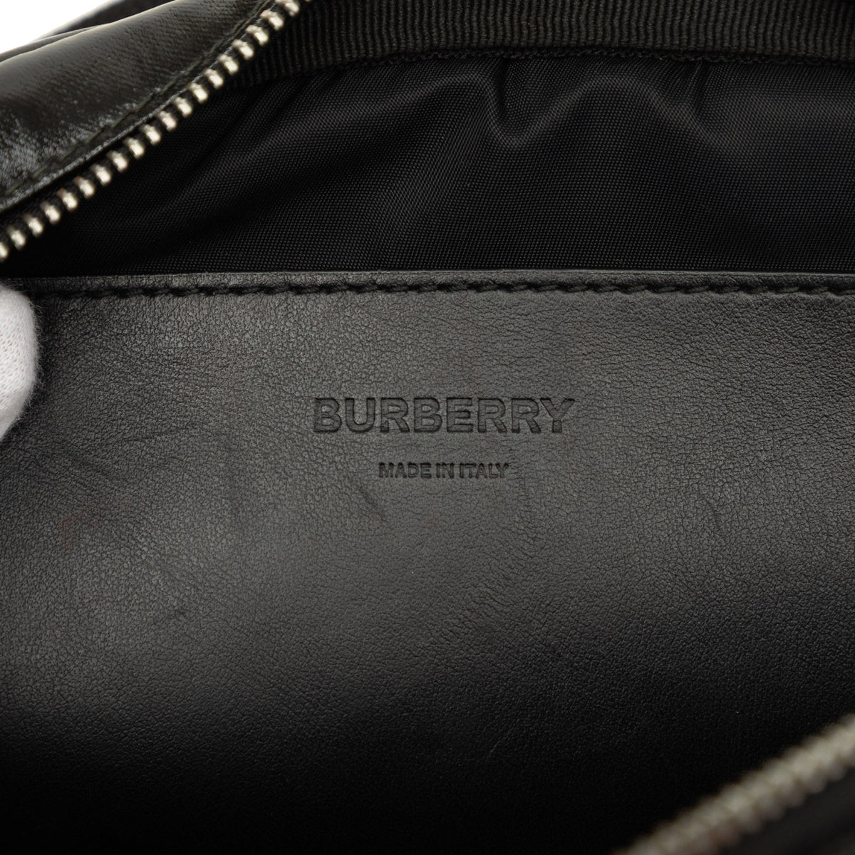 Burberry Vinyl TB Graphic Belt Bag — Black