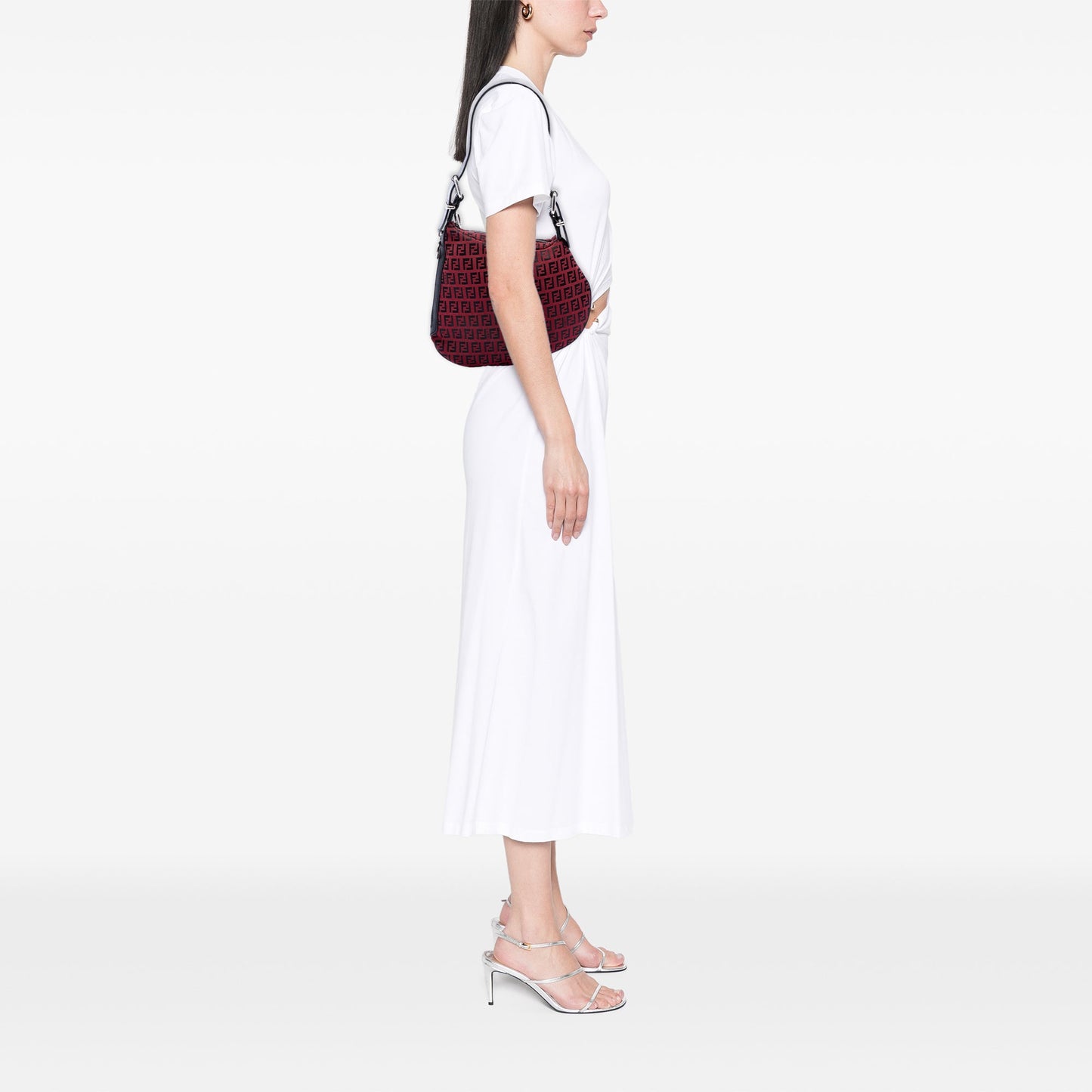 Fendi Zucchino Canvas Oyster Hobo