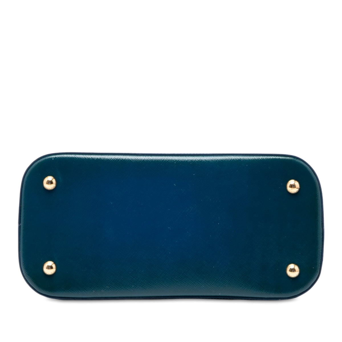 Prada Medium Saffiano Vernice Promenade Satchel — Blue