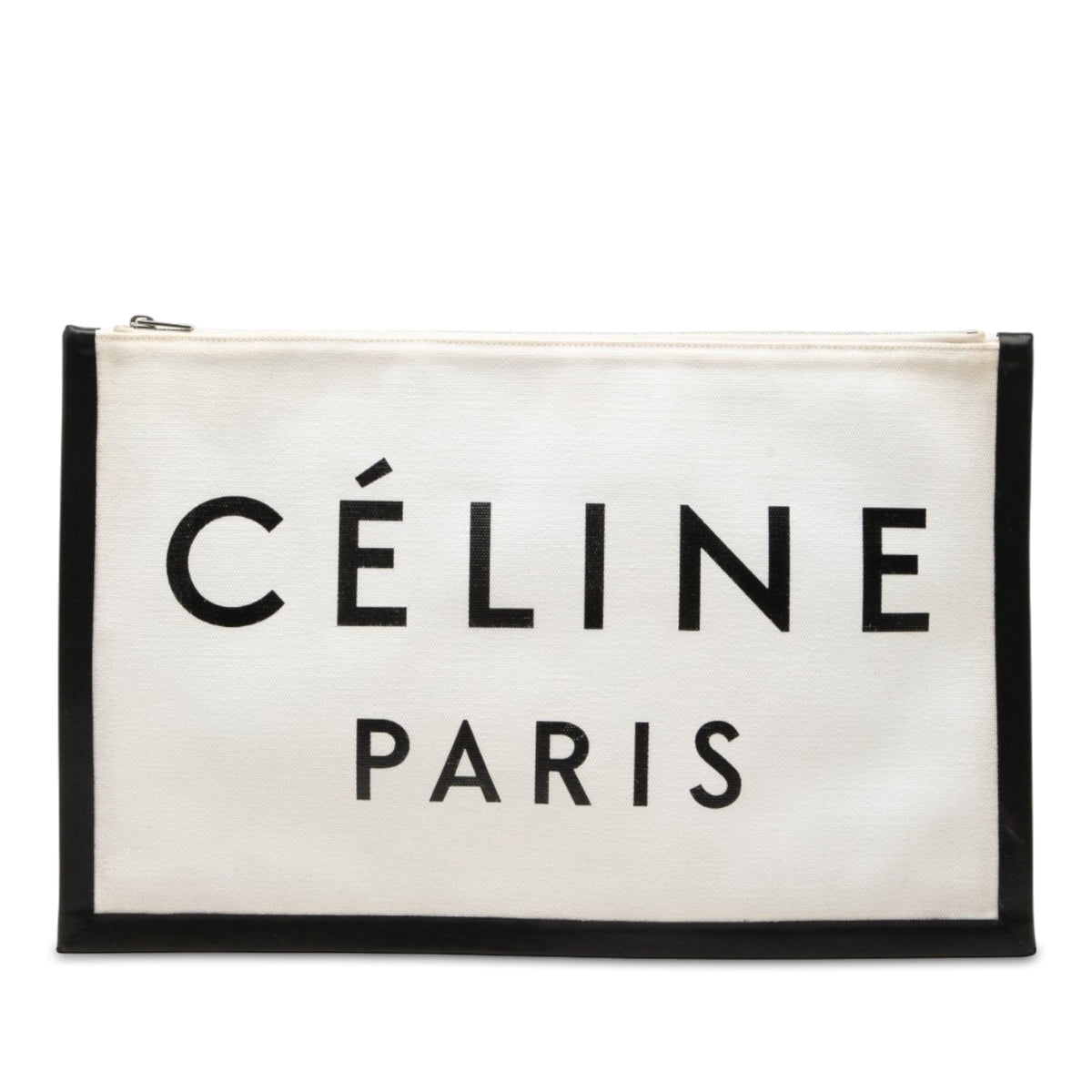 Celine Canvas Logo Clutch