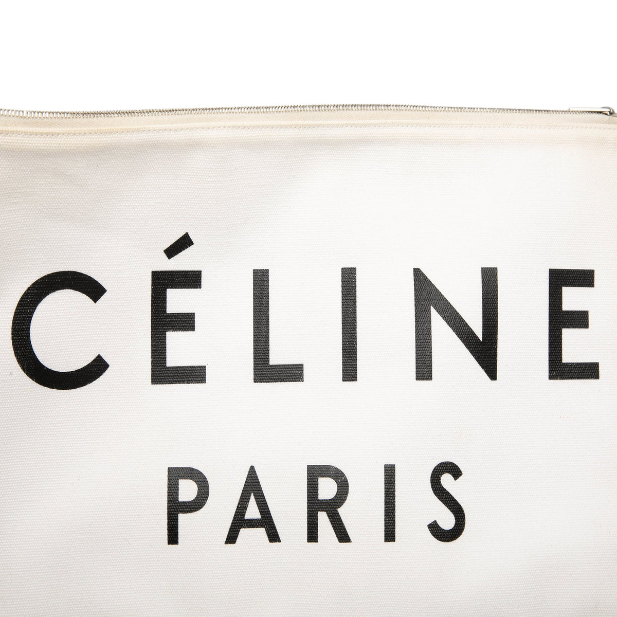 Celine Canvas Logo Clutch