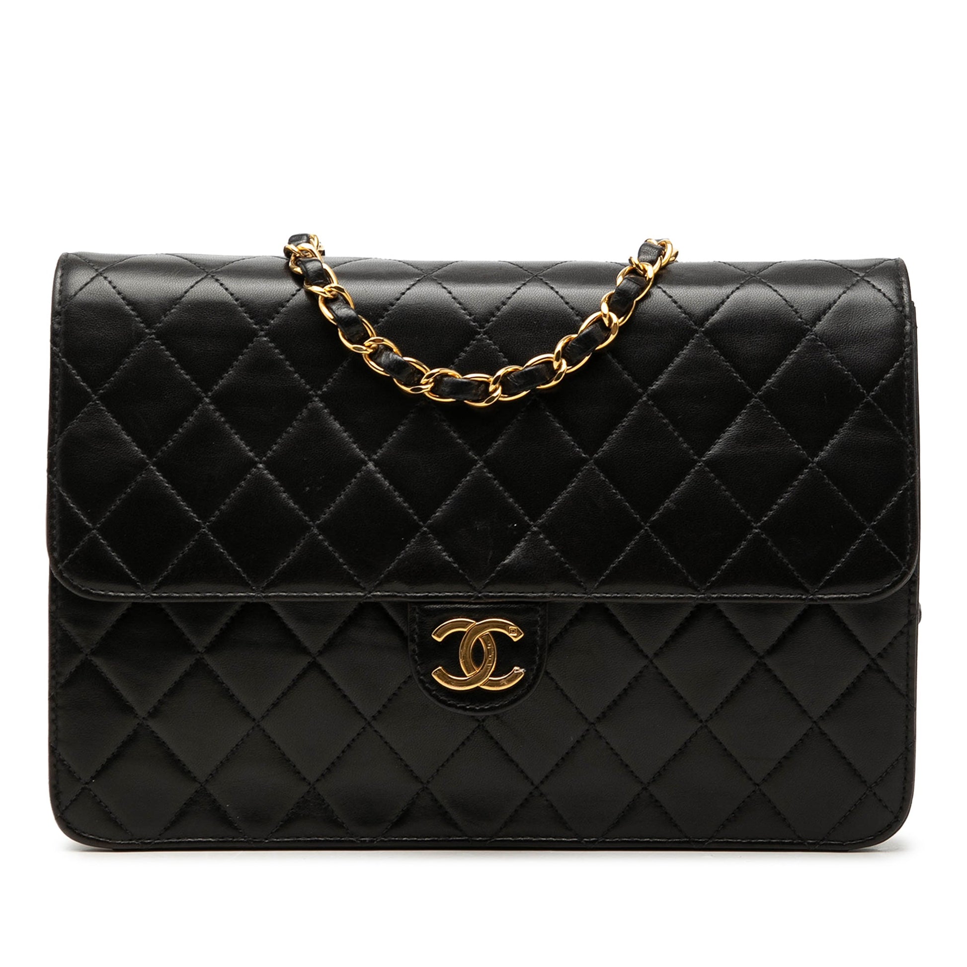 Chanel CC Quilted Lambskin Single Flap
