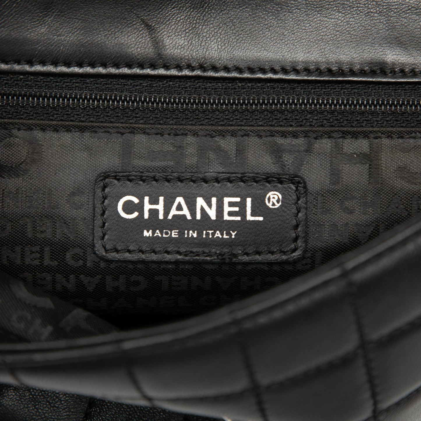 Chanel Camellia CC Choco Bar No 5 Lambskin Shoulder Bag