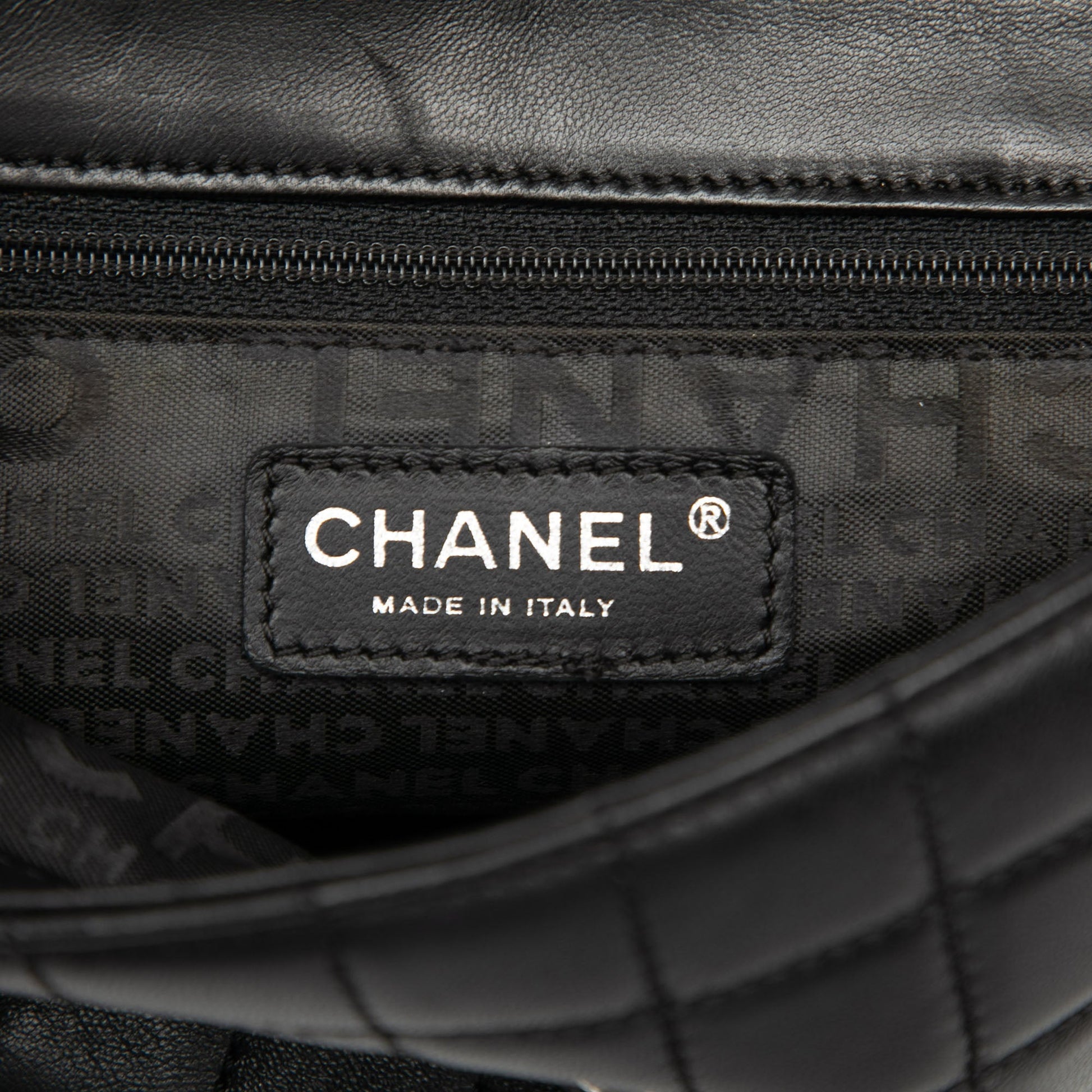 Chanel Camellia CC Choco Bar No 5 Lambskin Shoulder Bag