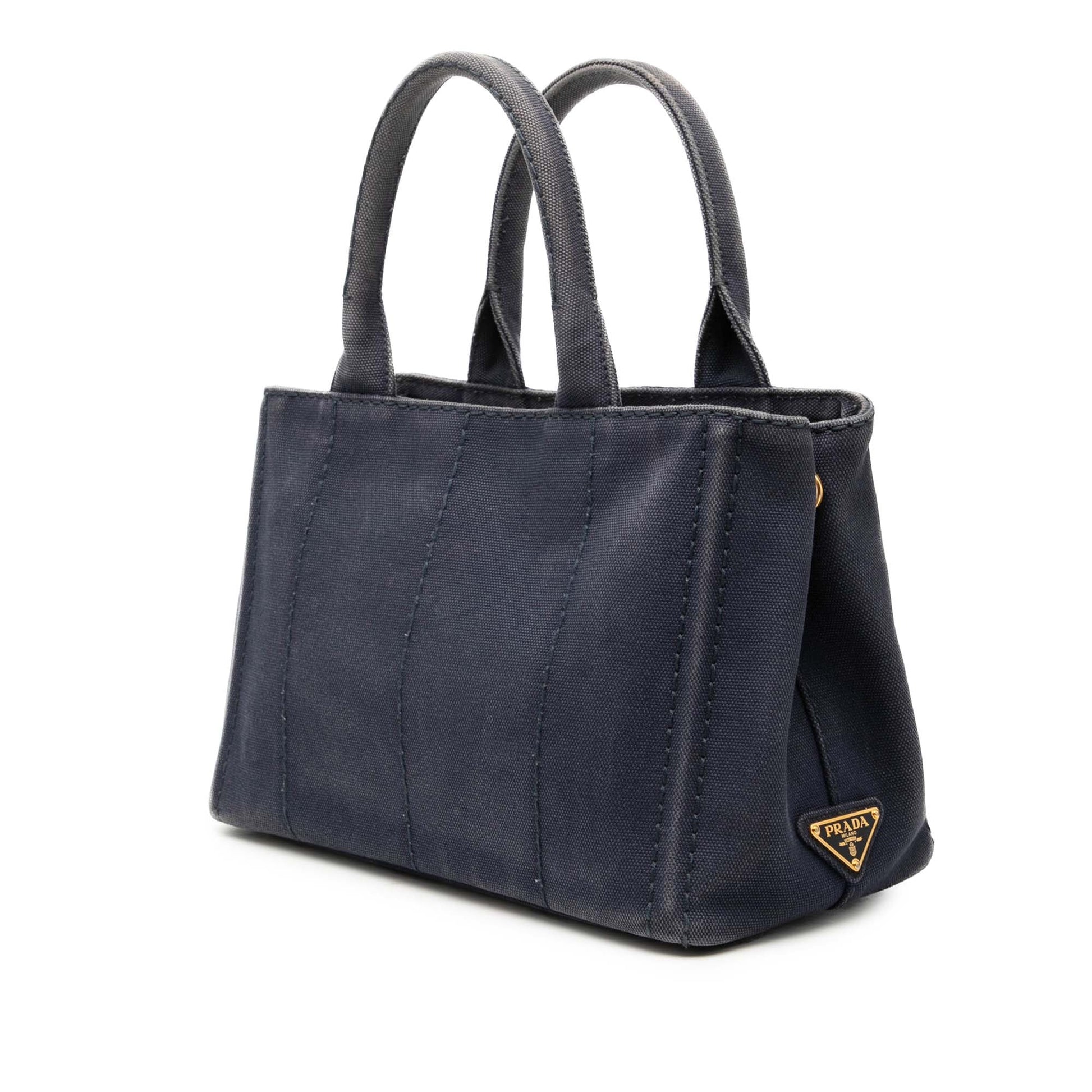 Prada Small Canvas Canapa Logo Satchel