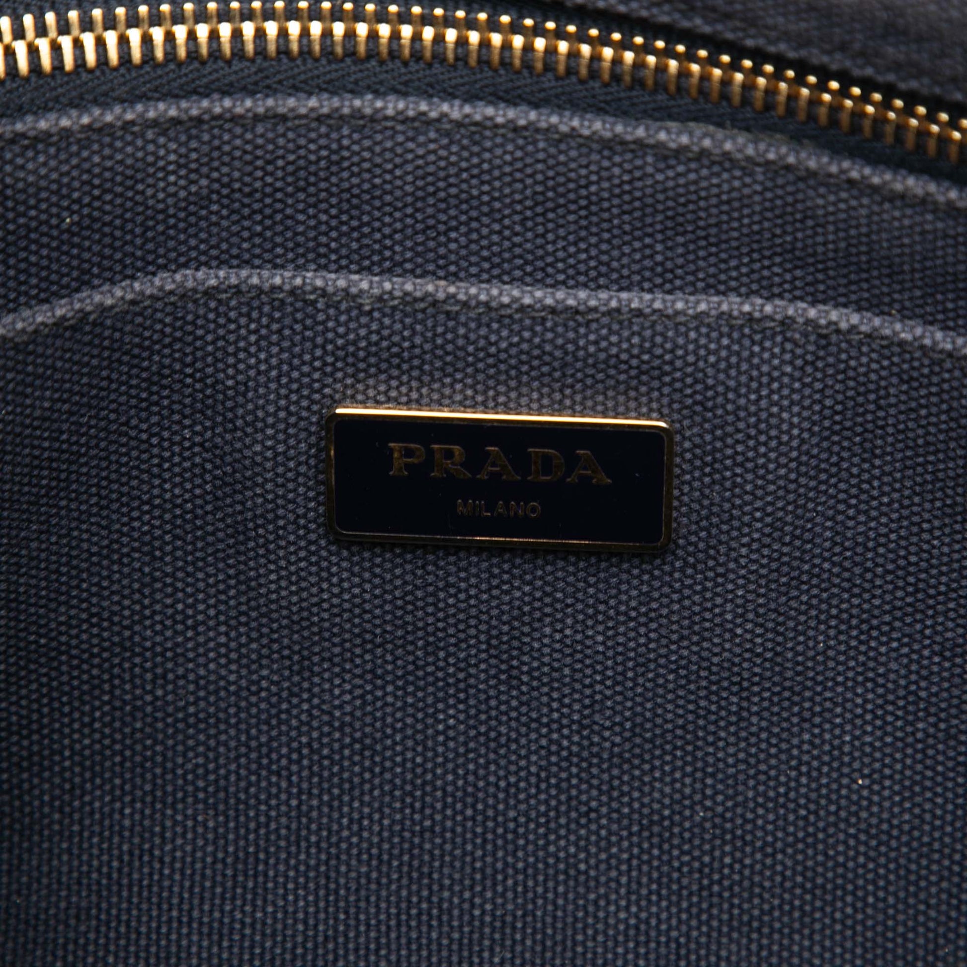 Prada Small Canvas Canapa Logo Satchel