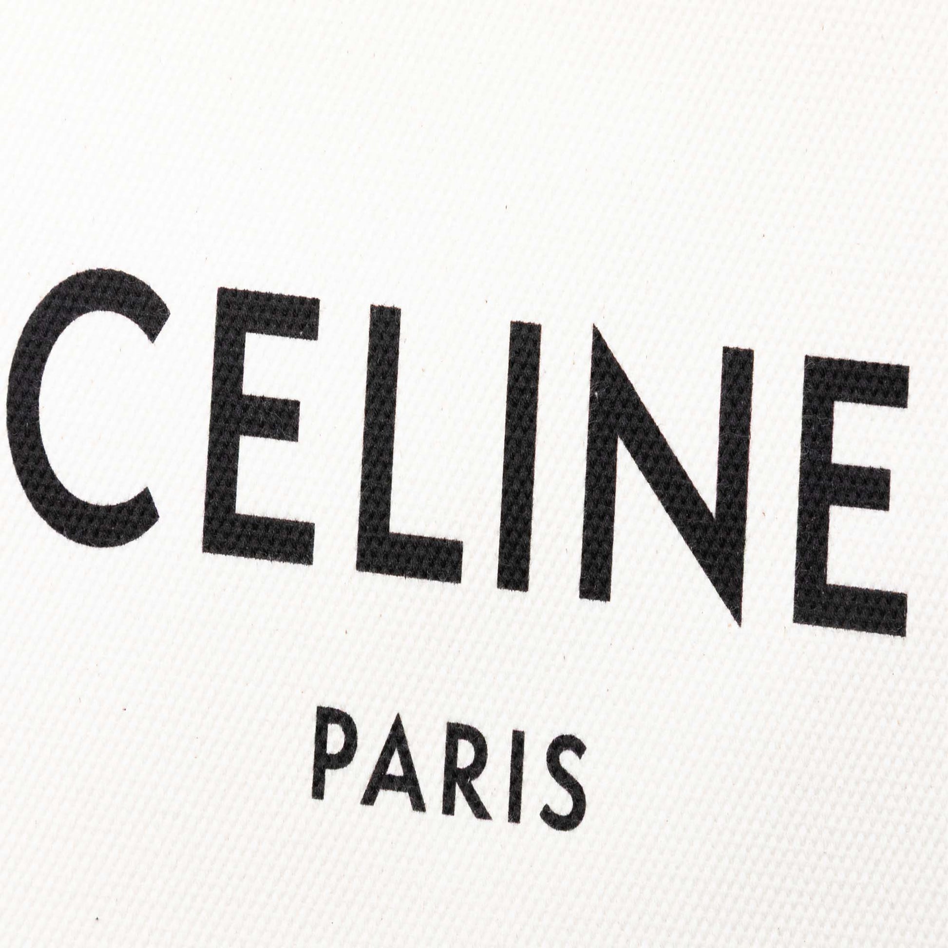 Celine Large Canvas Logo Clutch