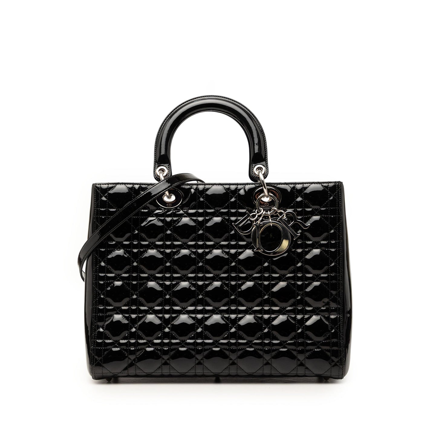 Dior Large Patent Cannage Lady Dior
