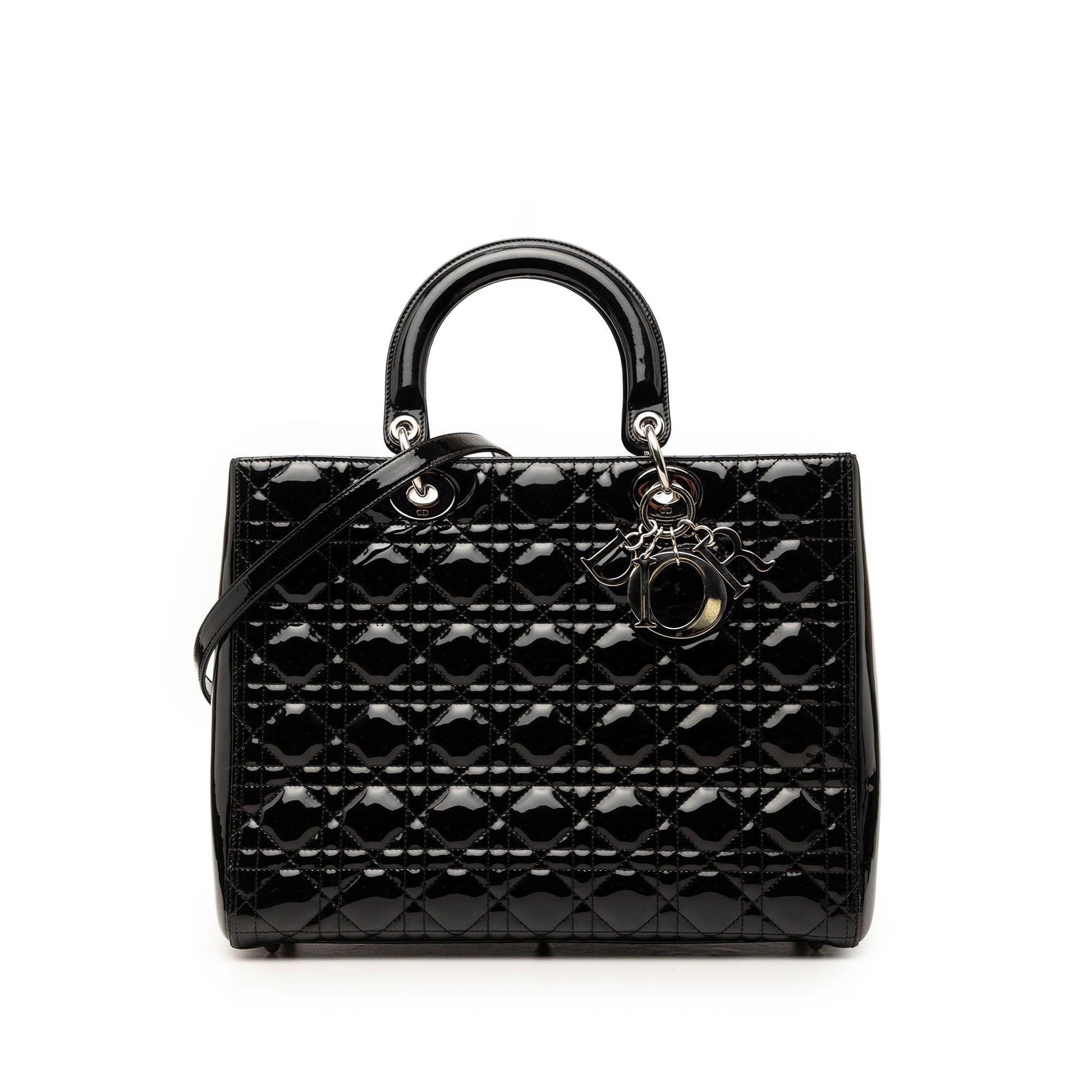 Dior Large Patent Cannage Lady Dior