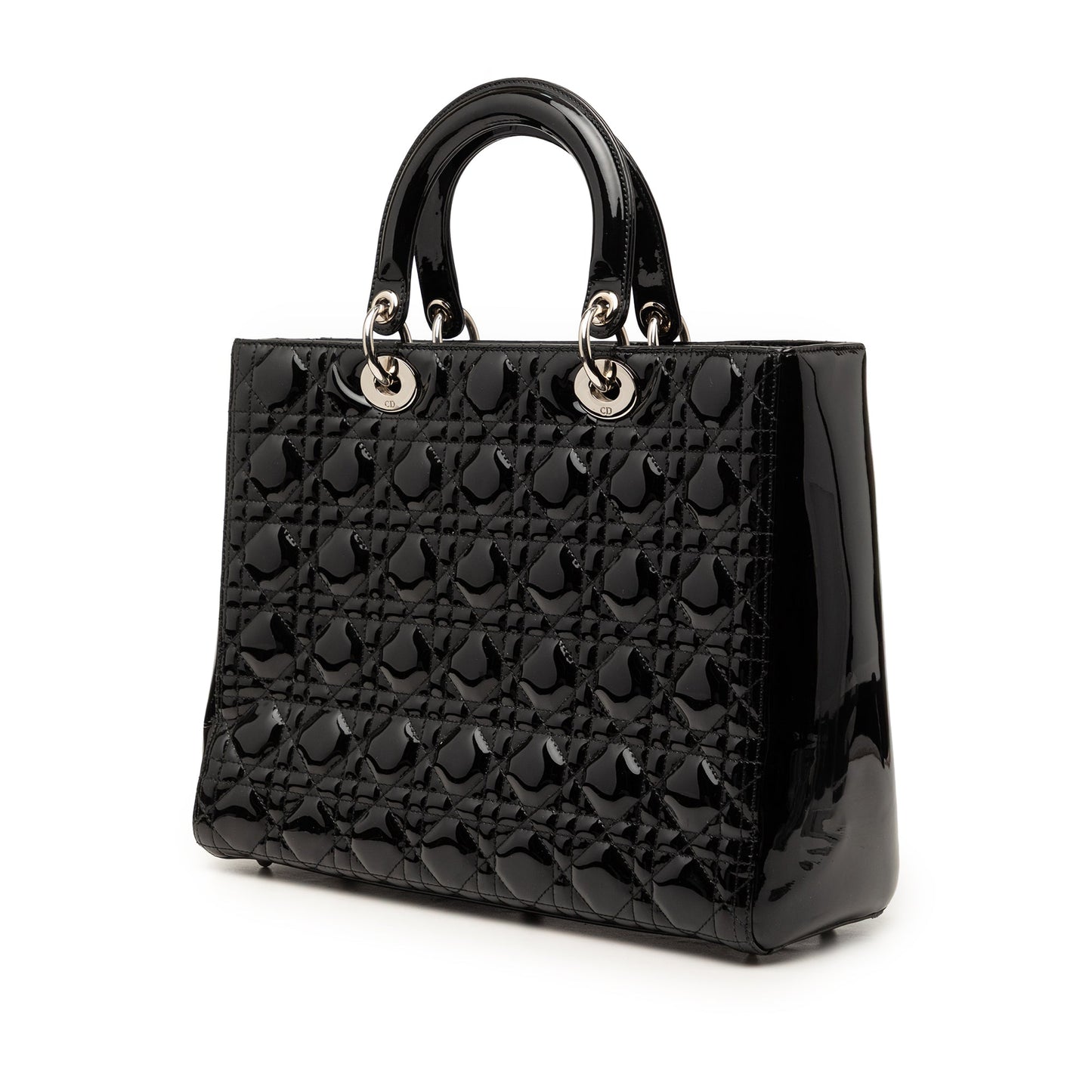 Dior Large Patent Cannage Lady Dior