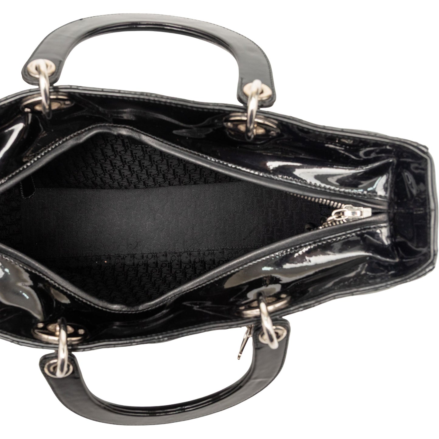 Dior Large Patent Cannage Lady Dior