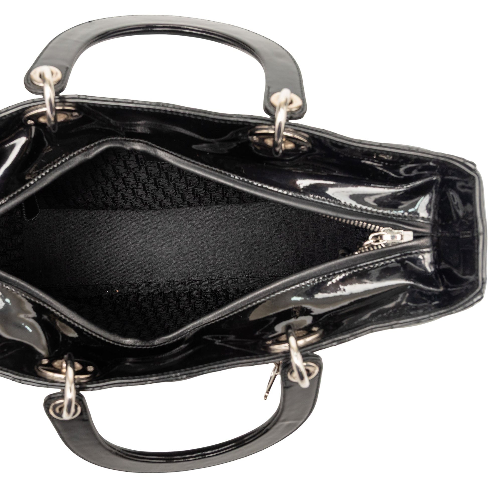 Dior Large Patent Cannage Lady Dior