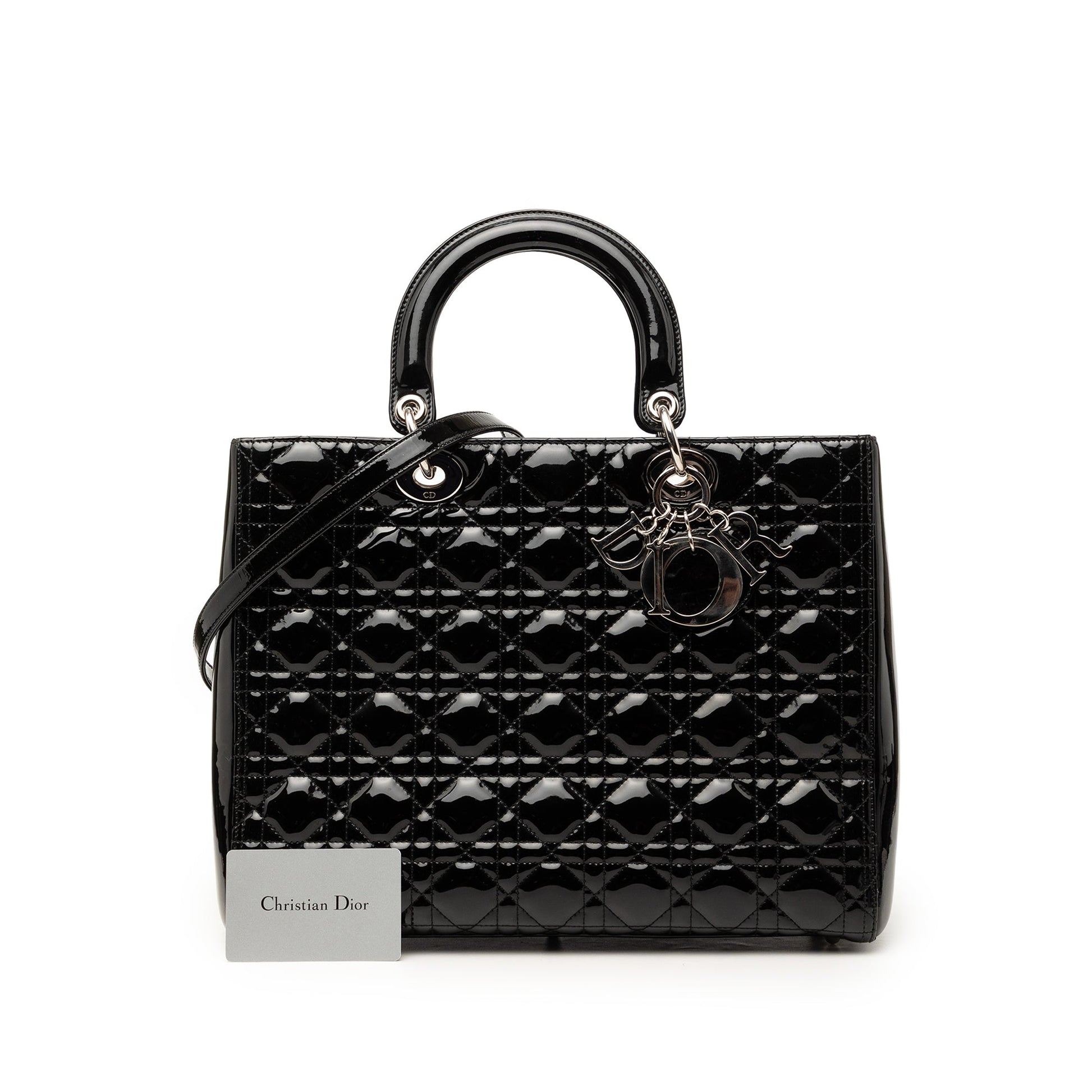 Dior Large Patent Cannage Lady Dior