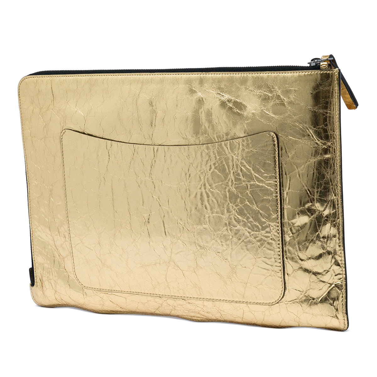 Chanel Metallic Crinkled Calfskin Feministe Mais Feminine Pouch