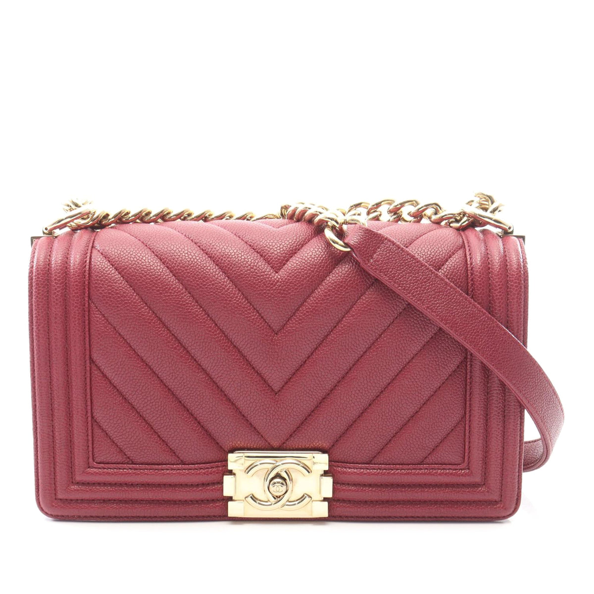 Chanel Old Medium Quilted Caviar Boy Flap