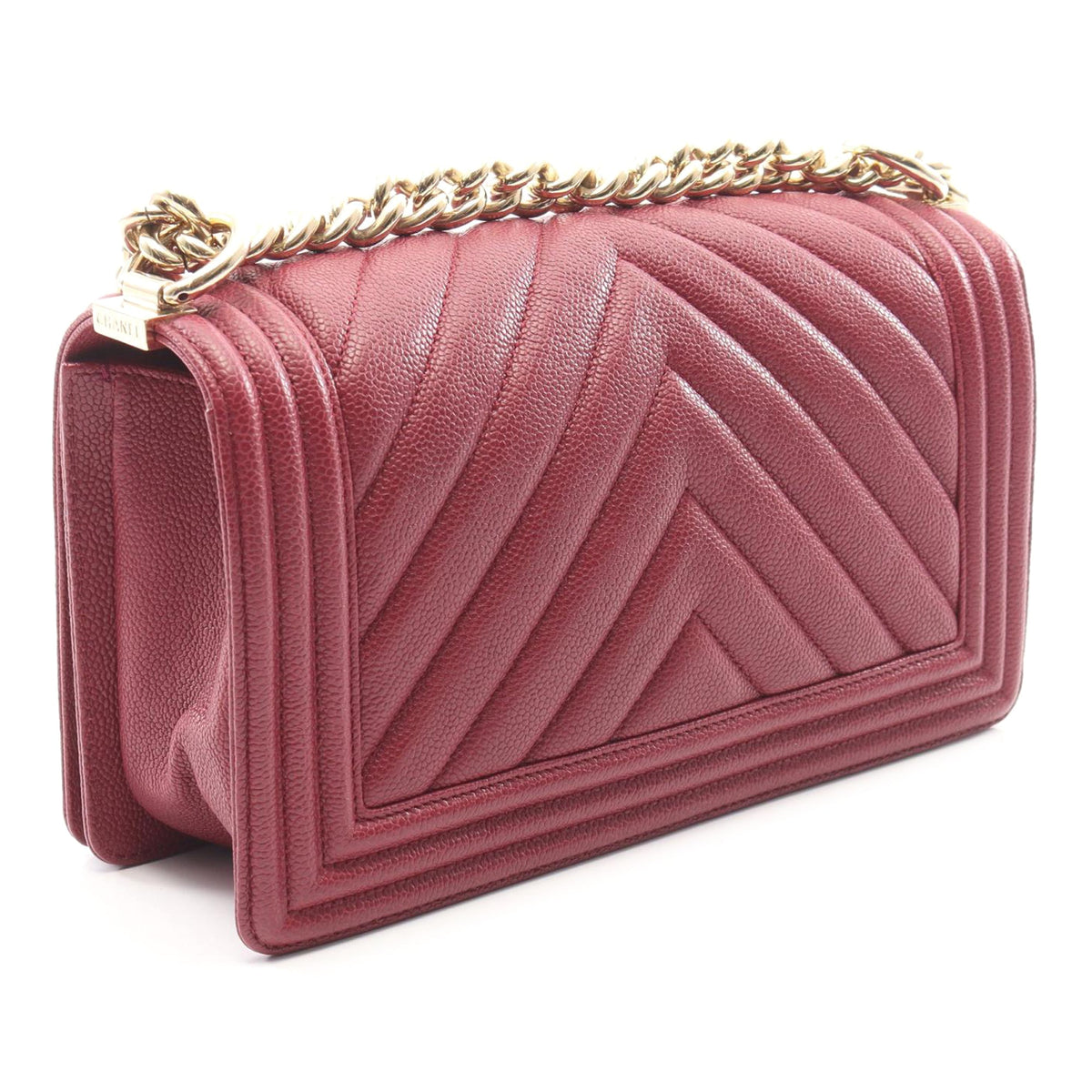 Chanel Old Medium Quilted Caviar Boy Flap