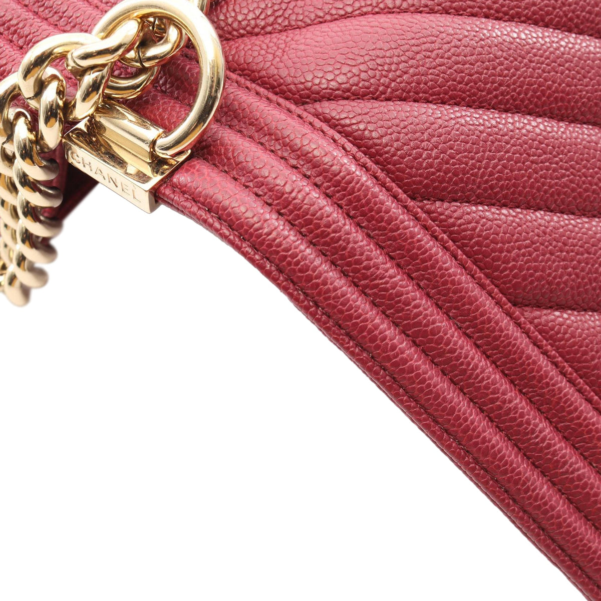 Chanel Old Medium Quilted Caviar Boy Flap