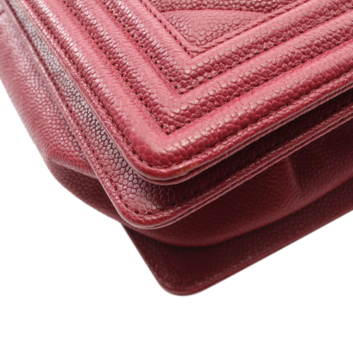 Chanel Old Medium Quilted Caviar Boy Flap