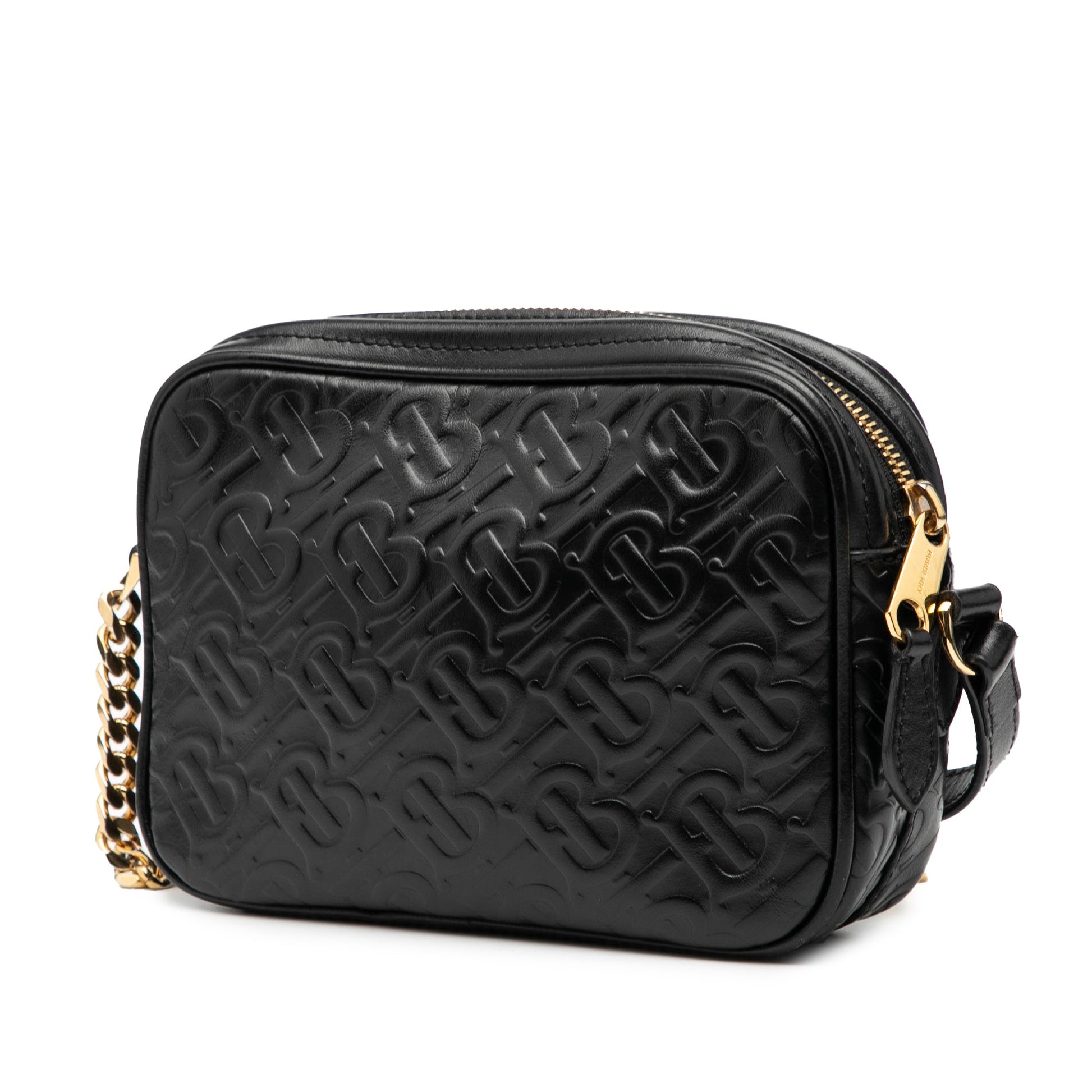 Burberry Embossed Calfskin TB Monogram Camera Chain Crossbody