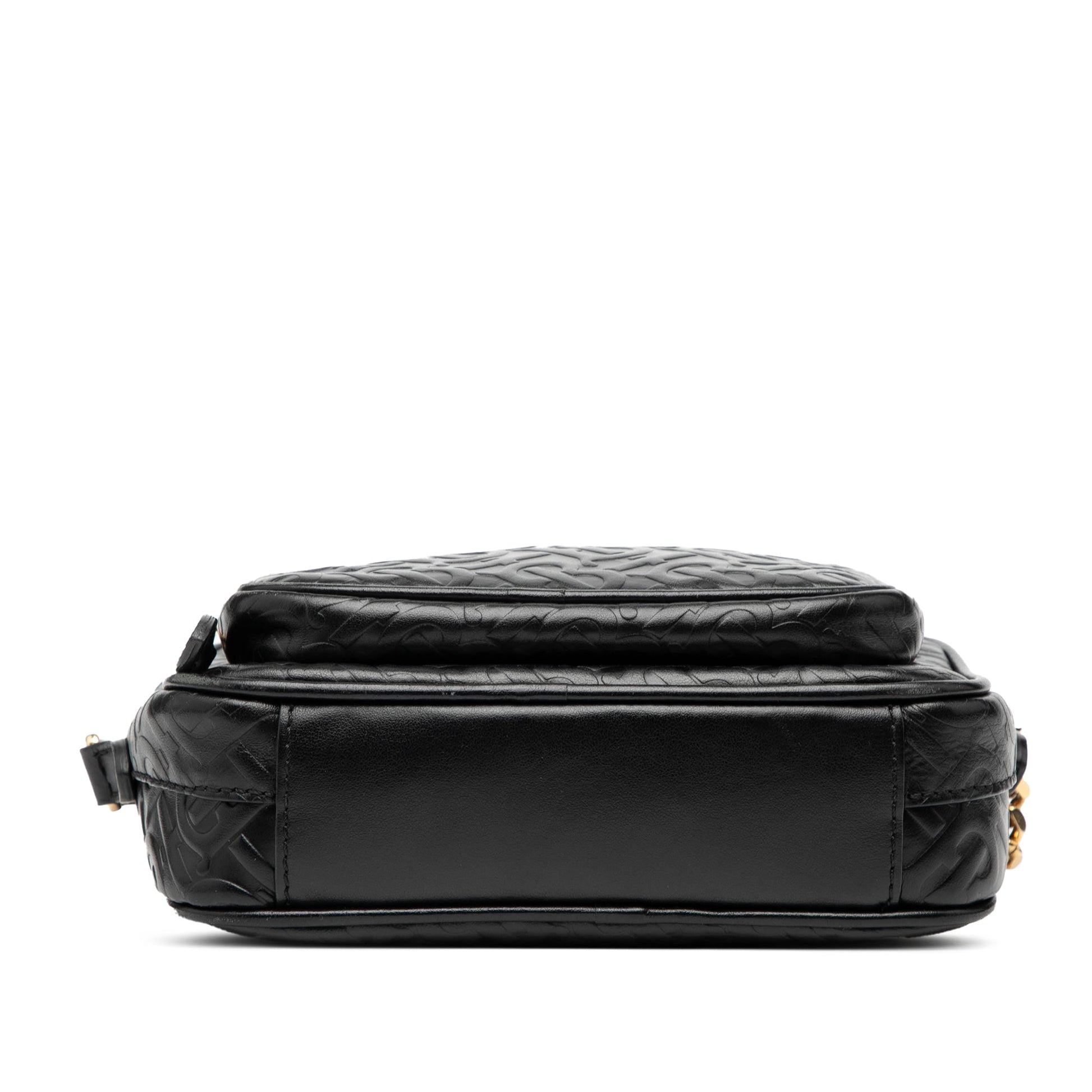 Burberry Embossed Calfskin TB Monogram Camera Chain Crossbody