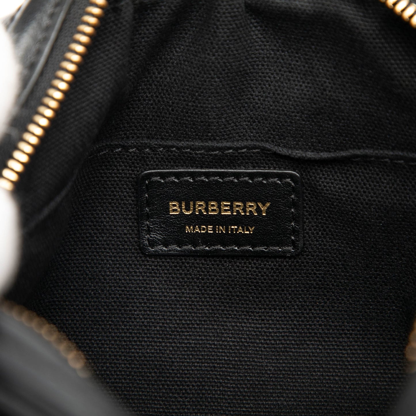 Burberry Embossed Calfskin TB Monogram Camera Chain Crossbody