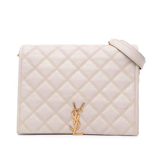 Saint Laurent Small Quilted Lambskin Becky Chain Shoulder Bag
