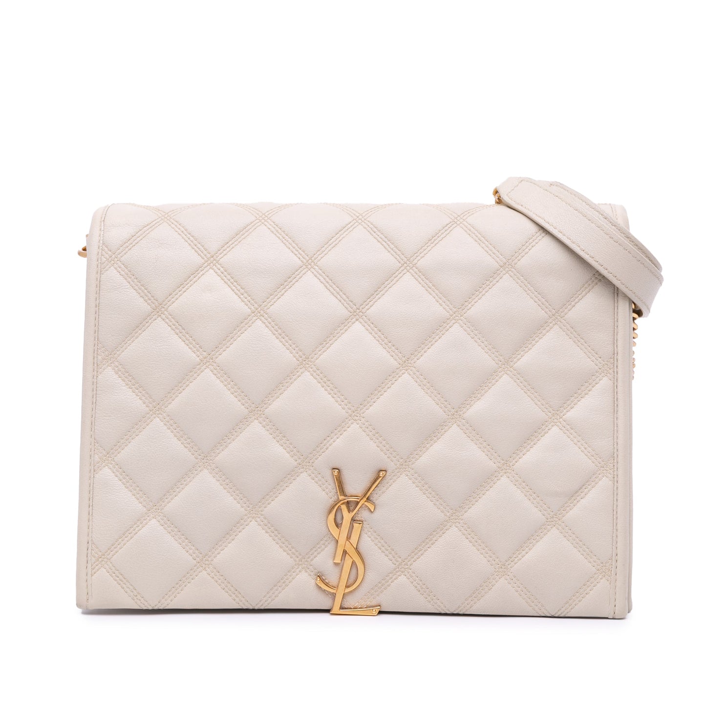 Saint Laurent Small Quilted Lambskin Becky Chain Shoulder Bag