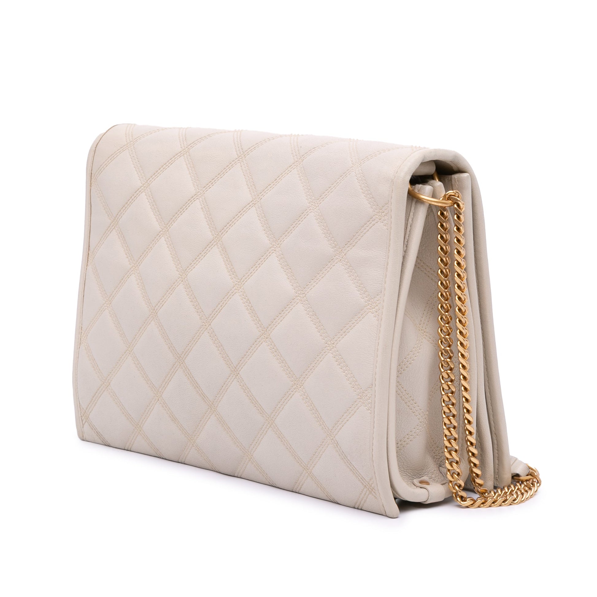 Saint Laurent Small Quilted Lambskin Becky Chain Shoulder Bag
