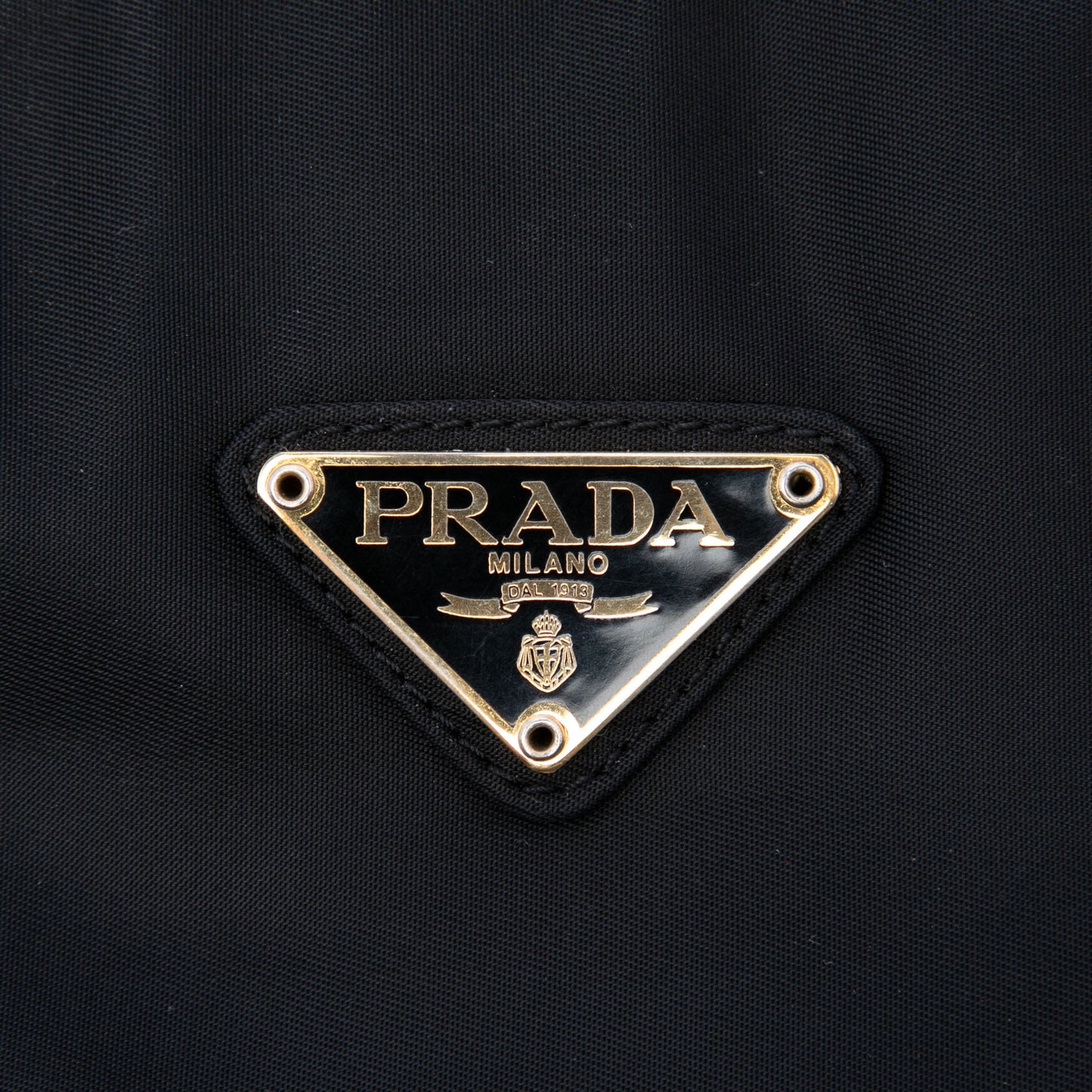 Prada Tessuto Metal Handle Bag
