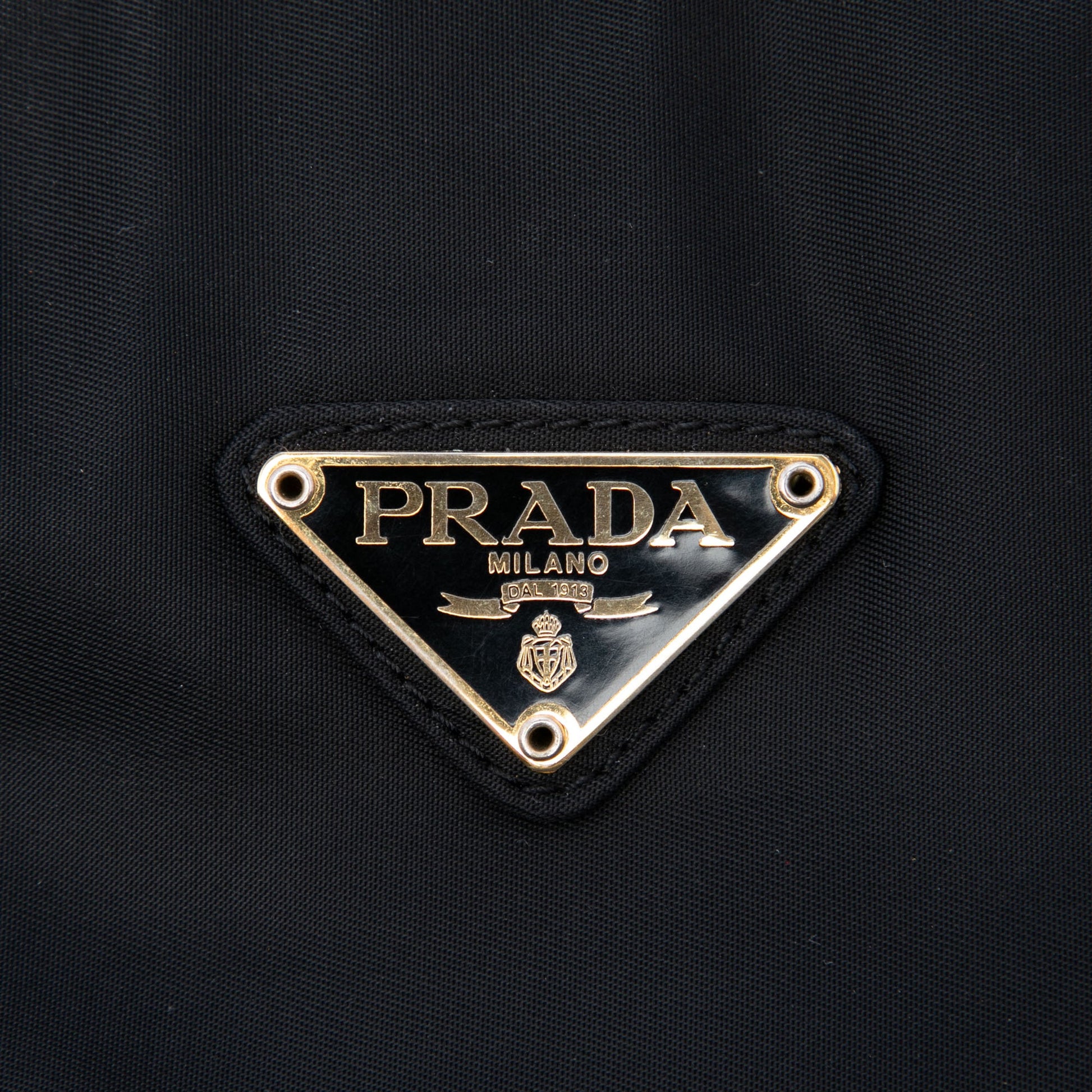 Prada Tessuto Metal Handle Bag