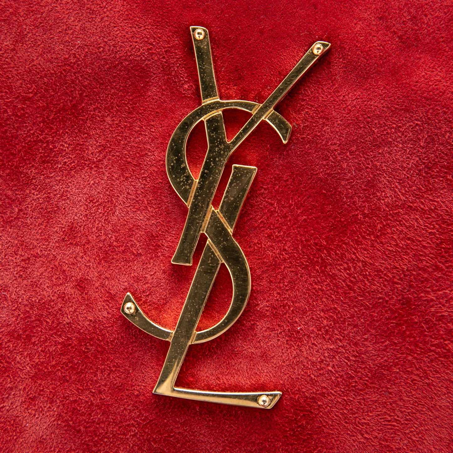 Saint Laurent Suede Monogram Fetish Tassel Crossbody