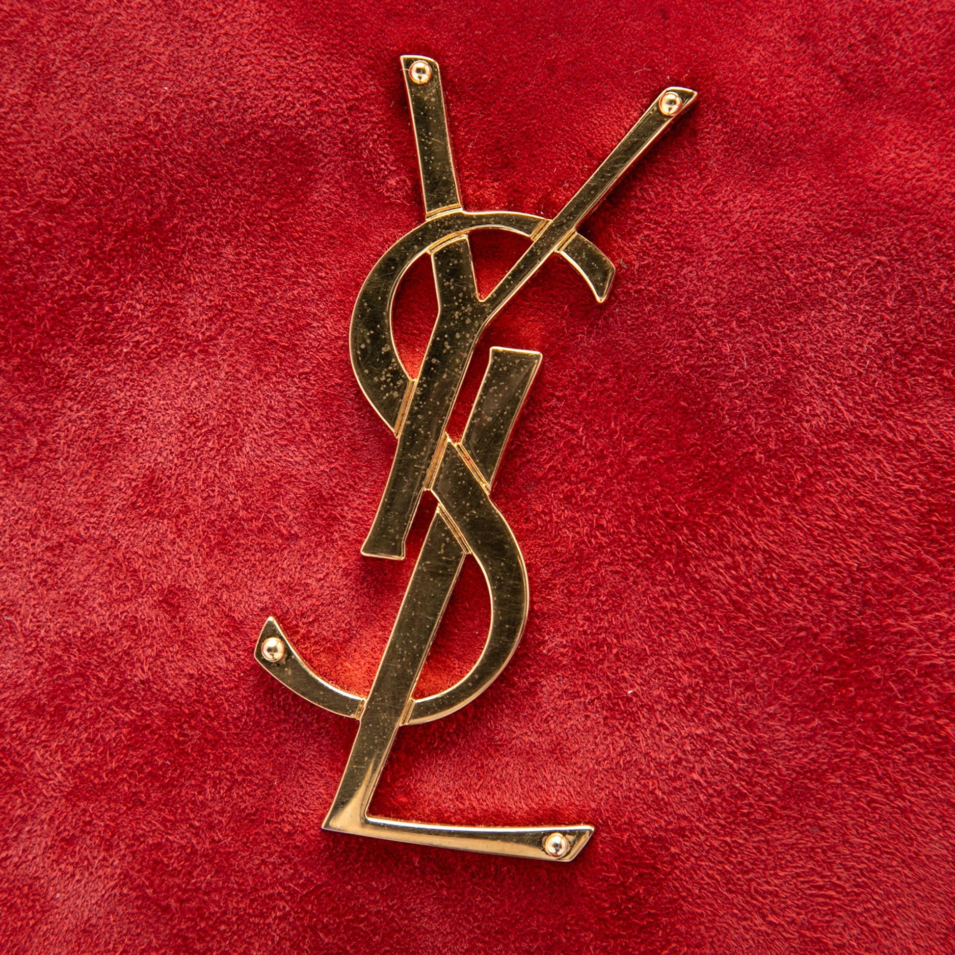 Saint Laurent Suede Monogram Fetish Tassel Crossbody