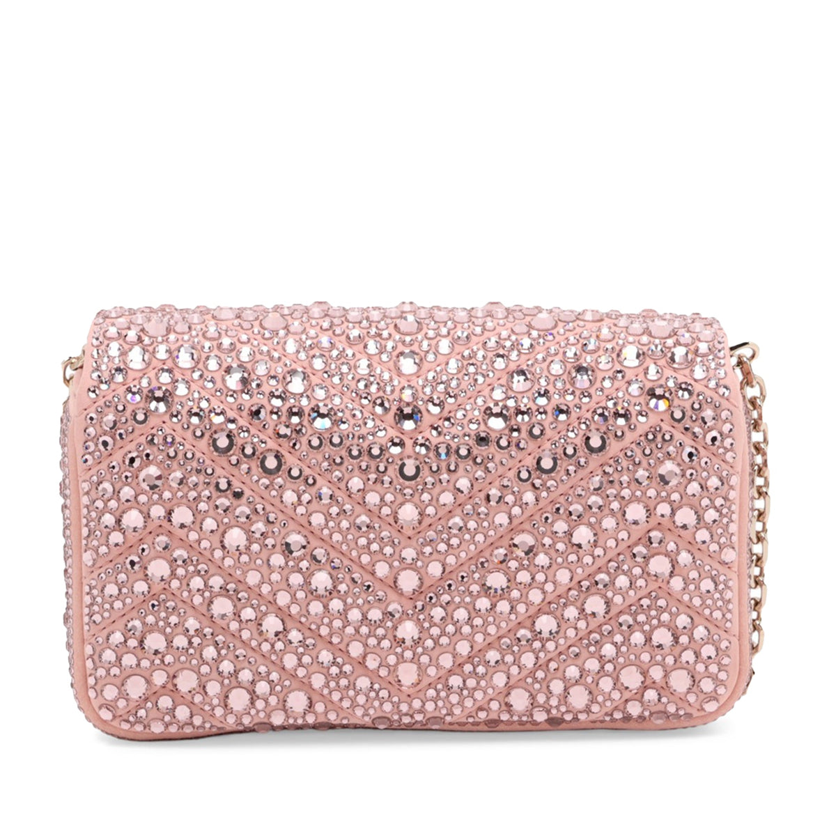 Gucci Mini GG Marmont Matelasse Suede Crystal Embellished Crossbody