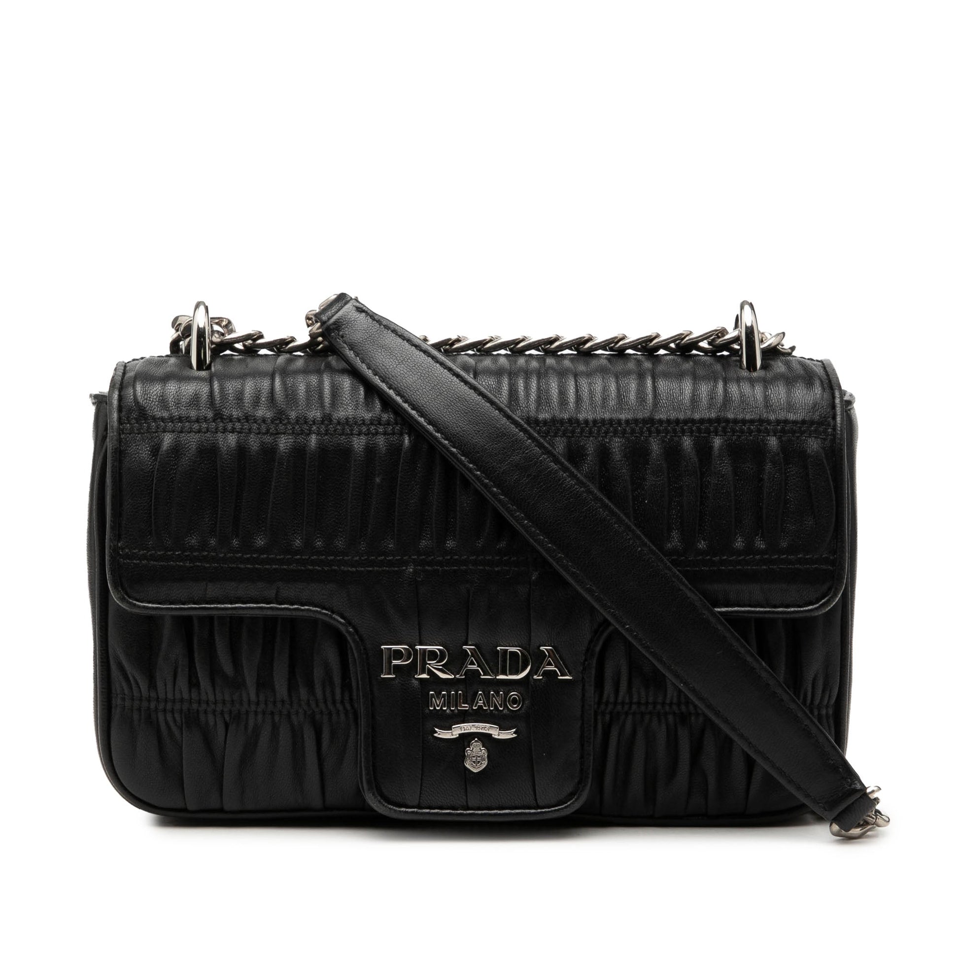 Prada Nappa Gaufre Chain Flap